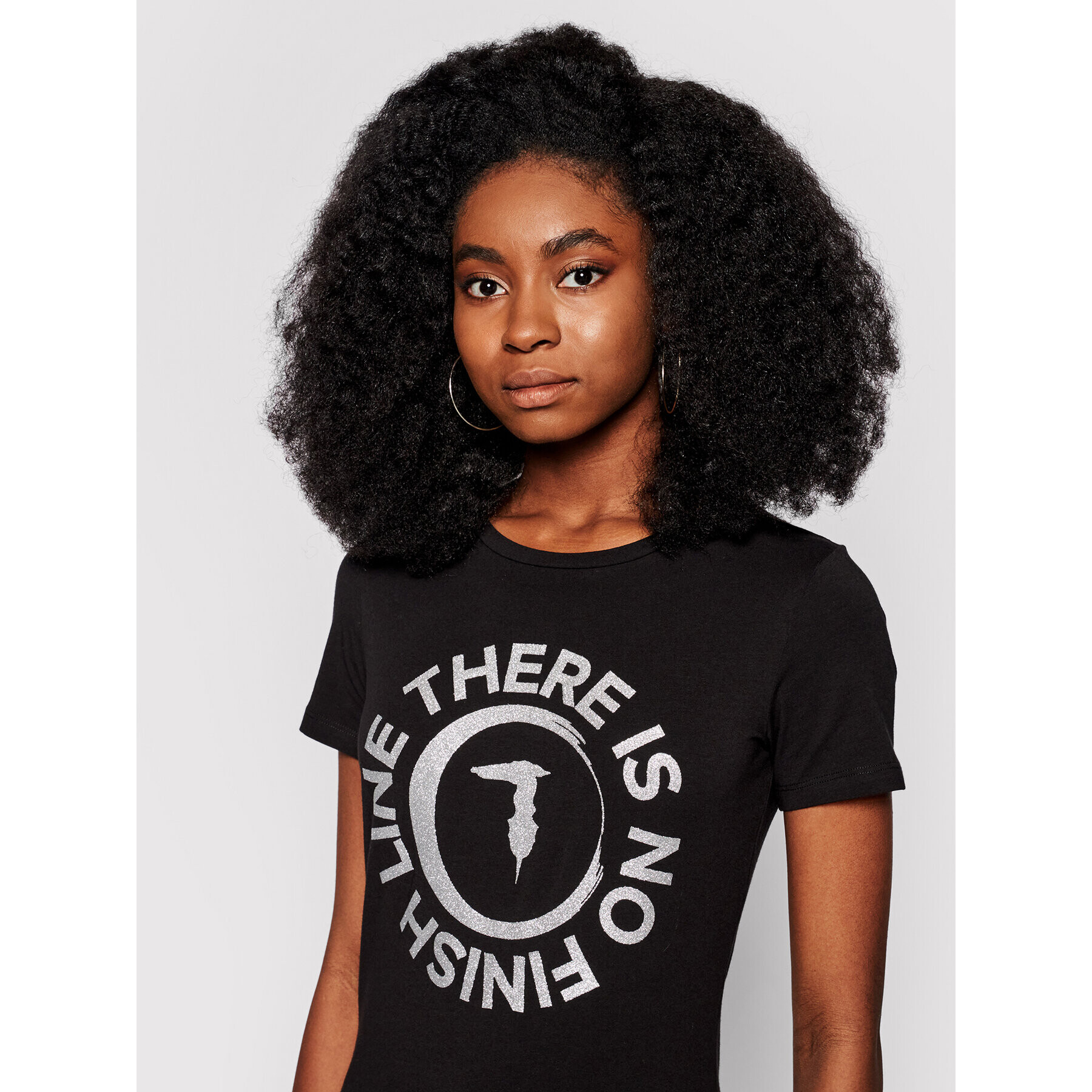 Trussardi Тишърт 56T00382 Черен Slim Fit - Pepit.bg