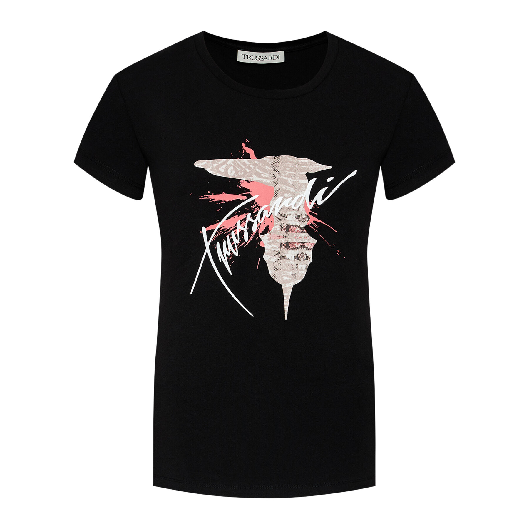 Trussardi Тишърт 56T00384 Черен Slim Fit - Pepit.bg