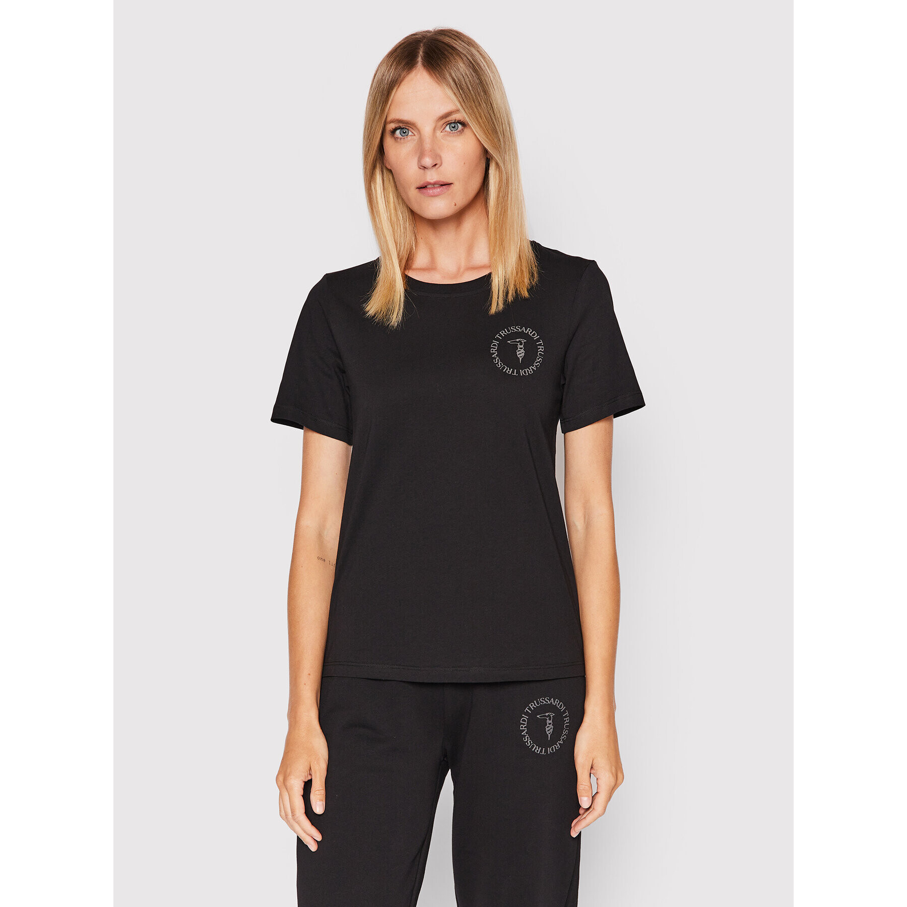 Trussardi Тишърт 56T00483 Черен Regular Fit - Pepit.bg