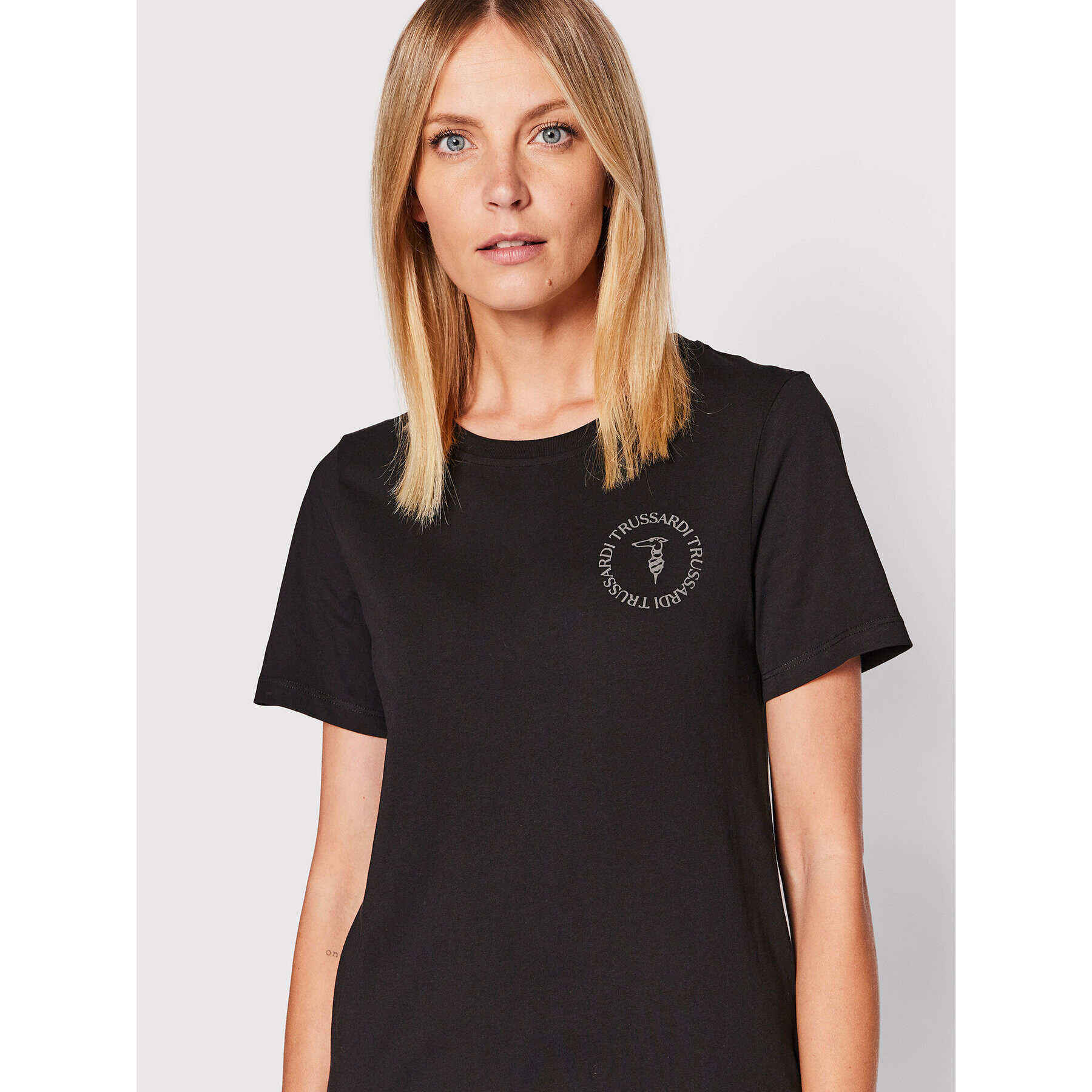 Trussardi Тишърт 56T00483 Черен Regular Fit - Pepit.bg