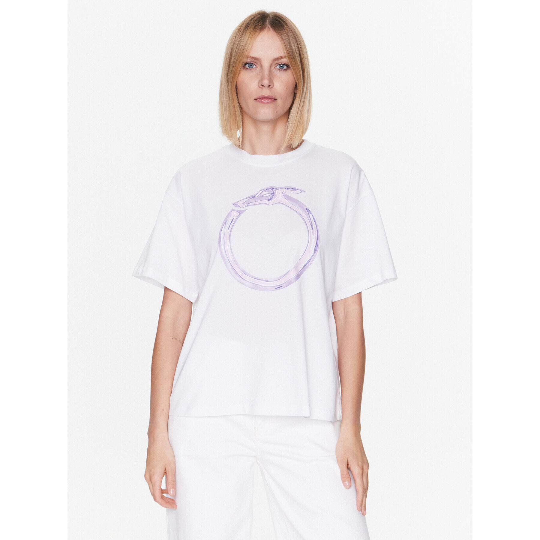 Trussardi Тишърт 56T00561 Бял Regular Fit - Pepit.bg