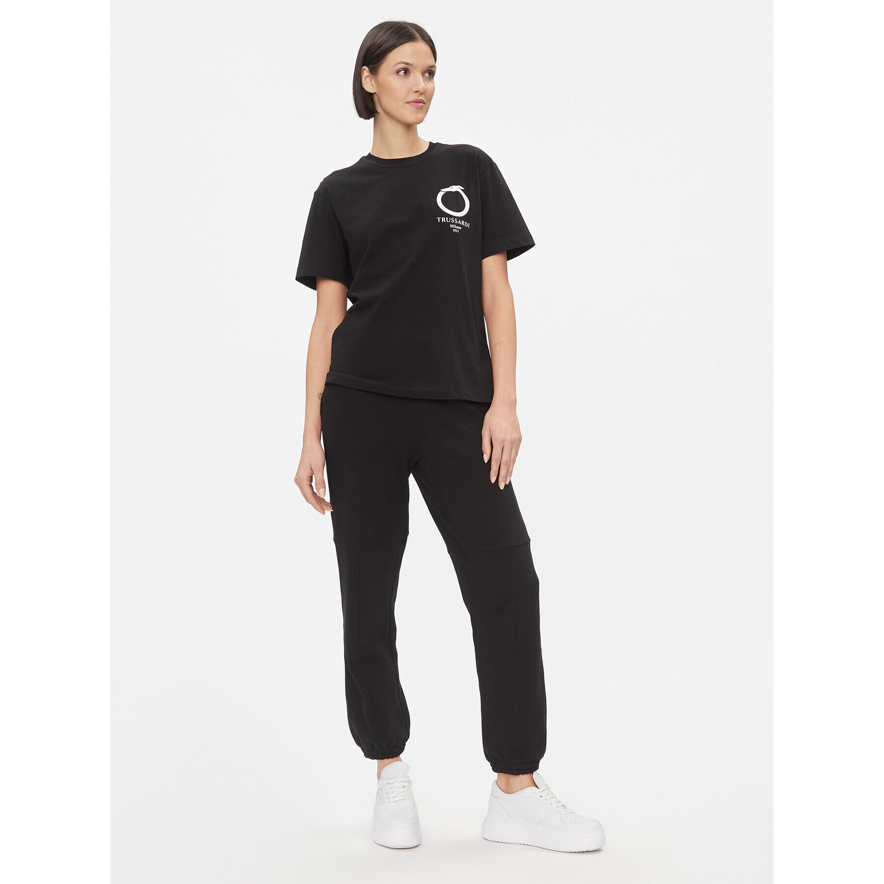 Trussardi Тишърт 56T00596 Черен Regular Fit - Pepit.bg