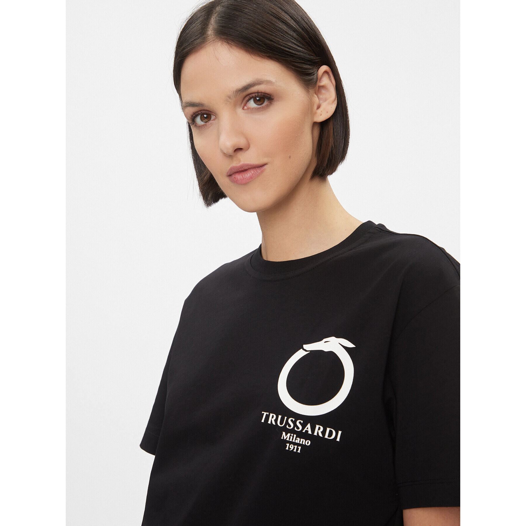 Trussardi Тишърт 56T00596 Черен Regular Fit - Pepit.bg