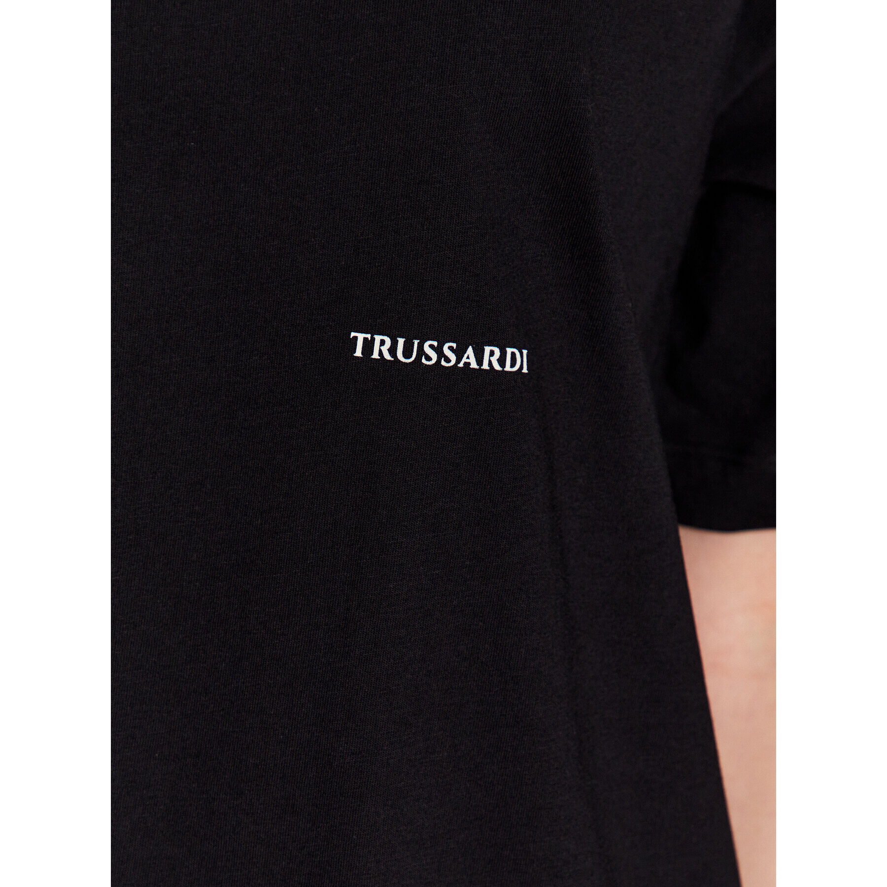 Trussardi Тишърт Greyhound Backprint 56T00559 Черен Relaxed Fit - Pepit.bg