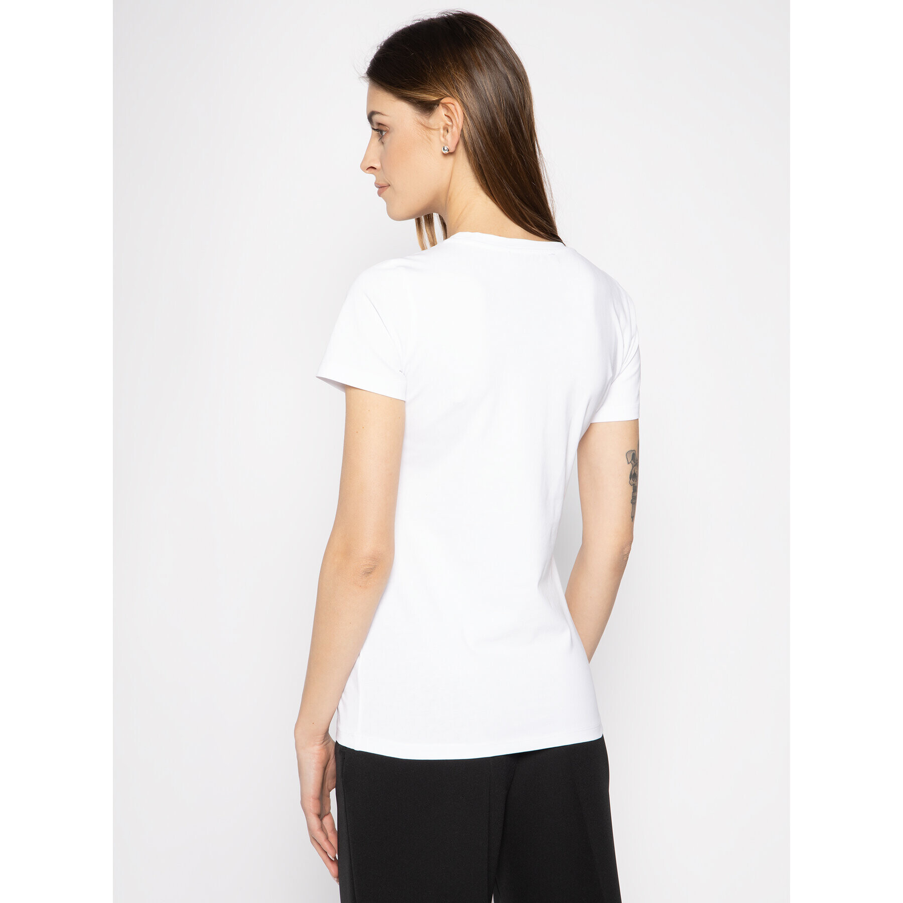 Trussardi Тишърт Jersey Stretch 56T00254 Бял Slim Fit - Pepit.bg