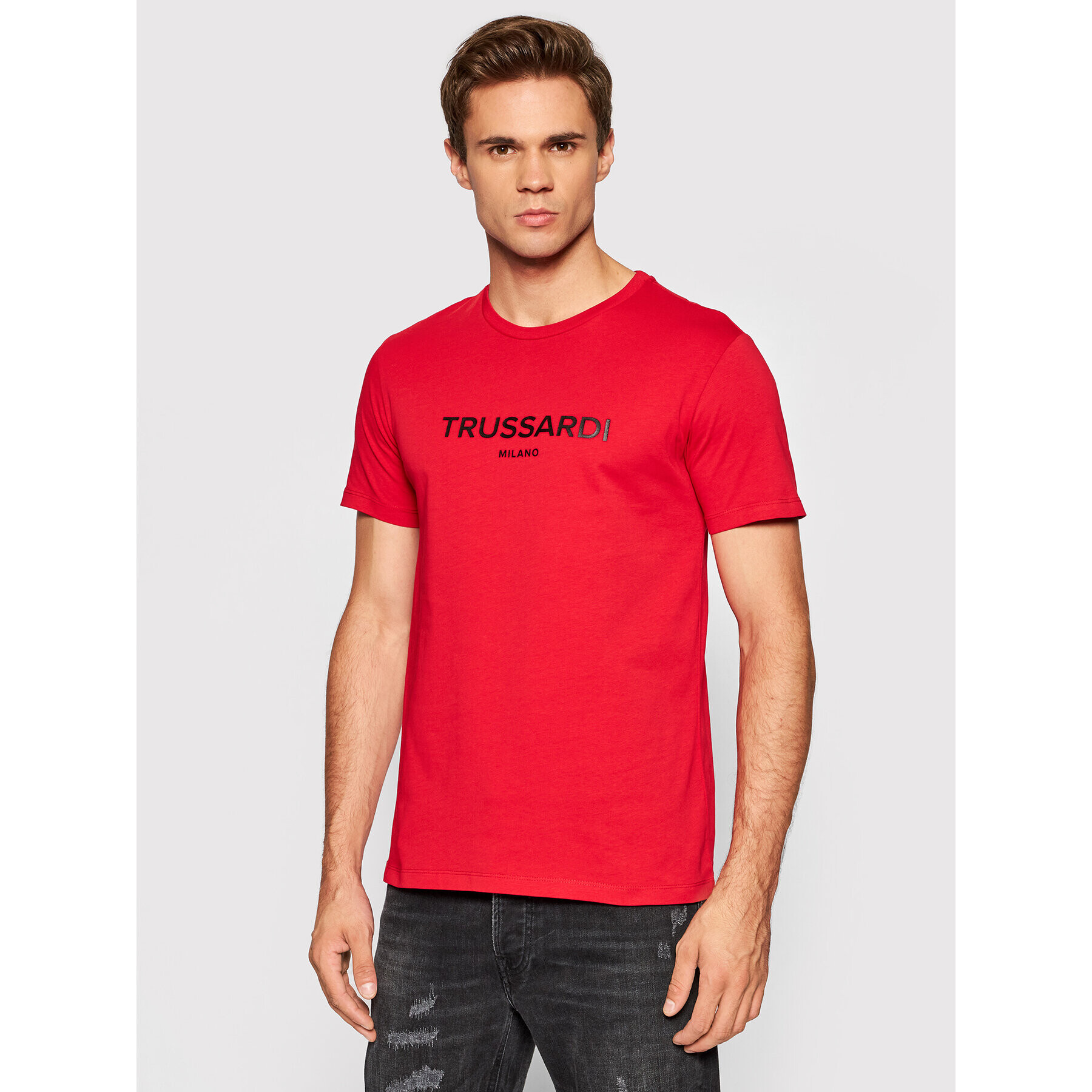 Trussardi Тишърт Logo 52T00509 Червен Regular Fit - Pepit.bg