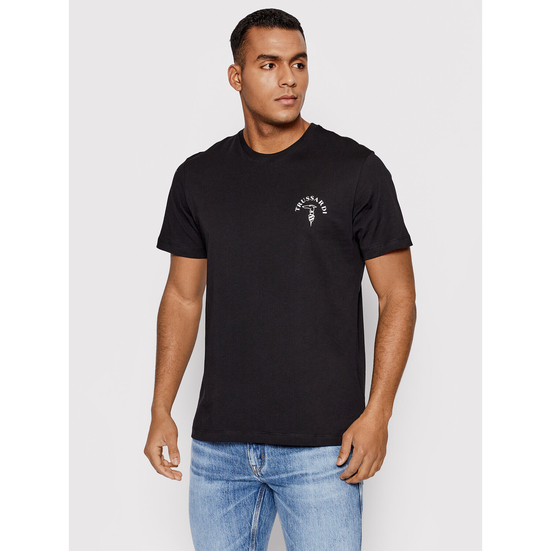 Trussardi Тишърт Logo 52T00593 Черен Regular Fit - Pepit.bg