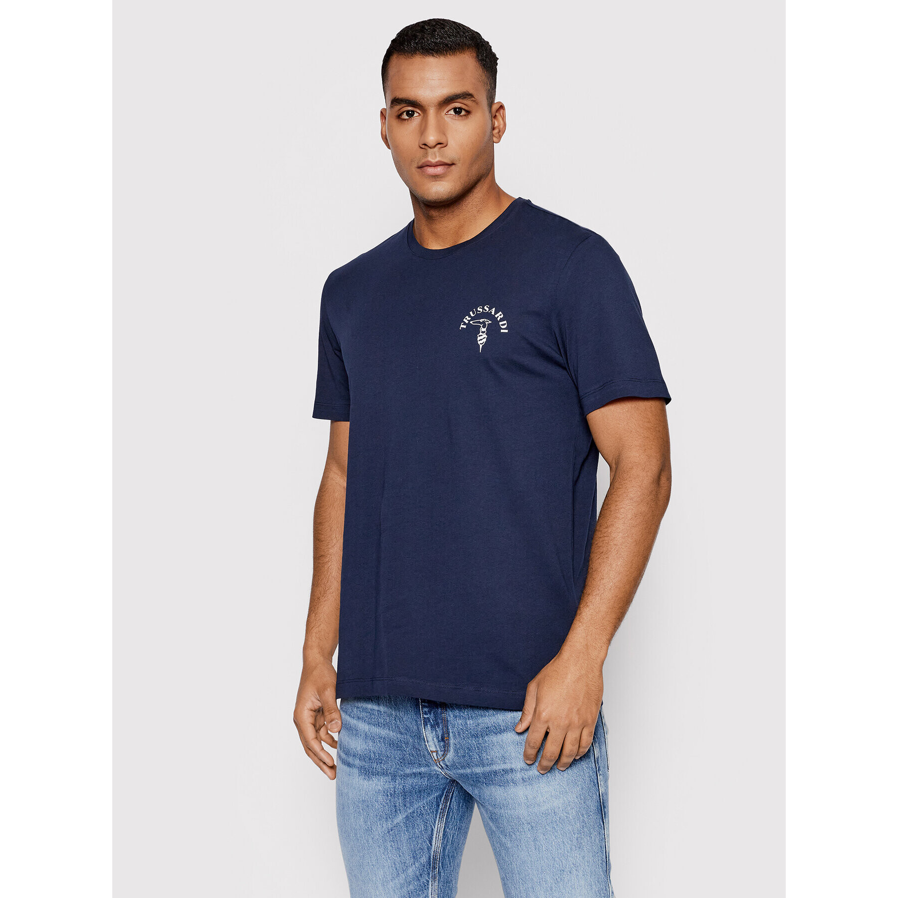 Trussardi Тишърт Logo 52T00593 Тъмносин Regular Fit - Pepit.bg