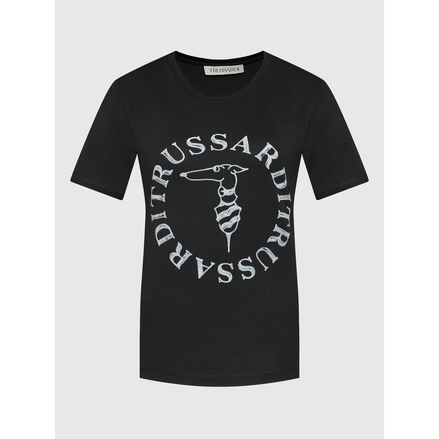 Trussardi Тишърт Logo 56T00479 Черен Regular Fit - Pepit.bg