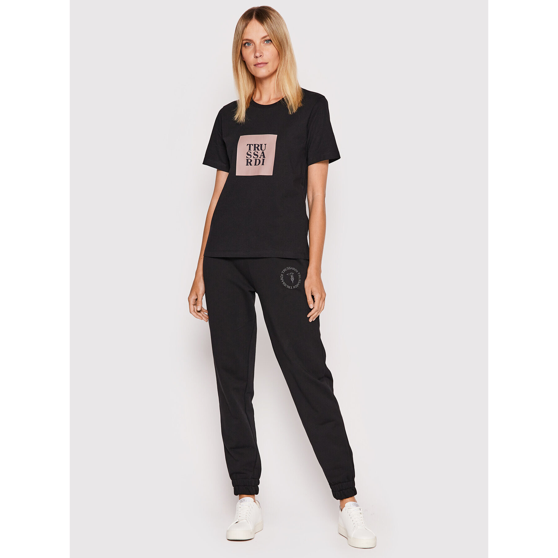 Trussardi Тишърт Logo 56T00505 Черен Regular Fit - Pepit.bg