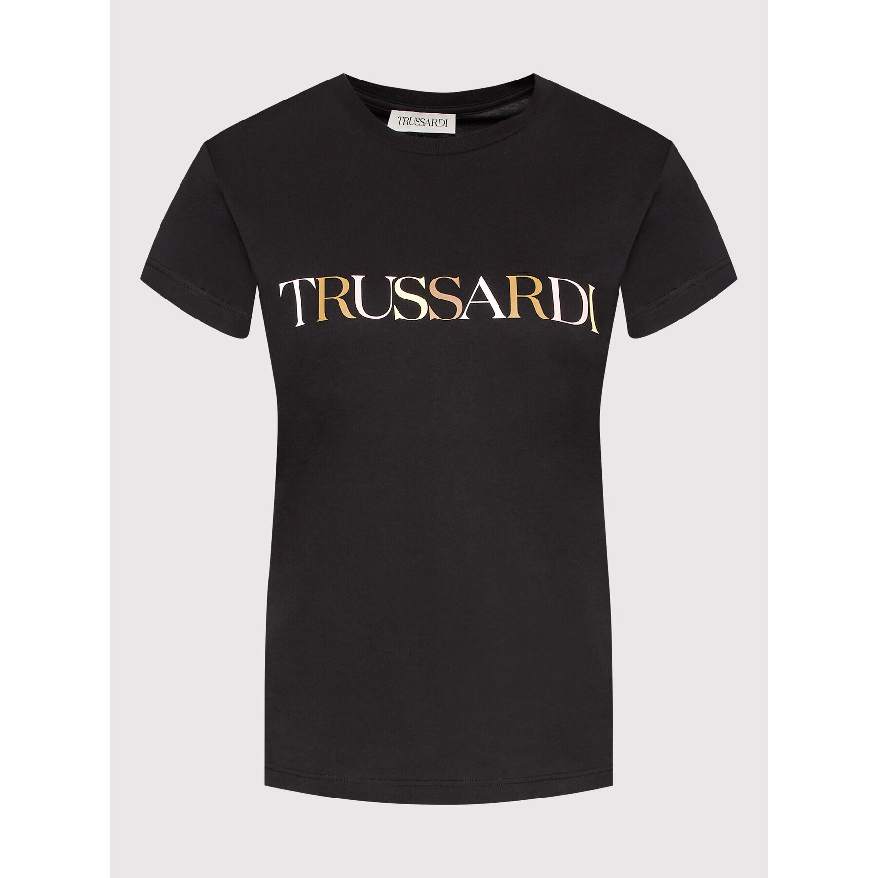 Trussardi Тишърт Logo 56T00507 Черен Regular Fit - Pepit.bg