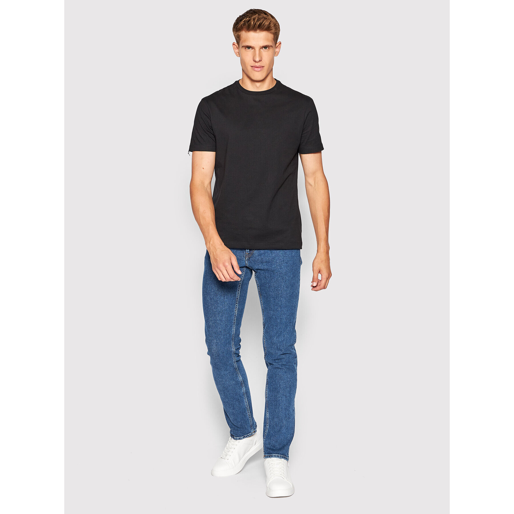 Trussardi Тишърт Logo Print 52T00630 Черен Regular Fit - Pepit.bg