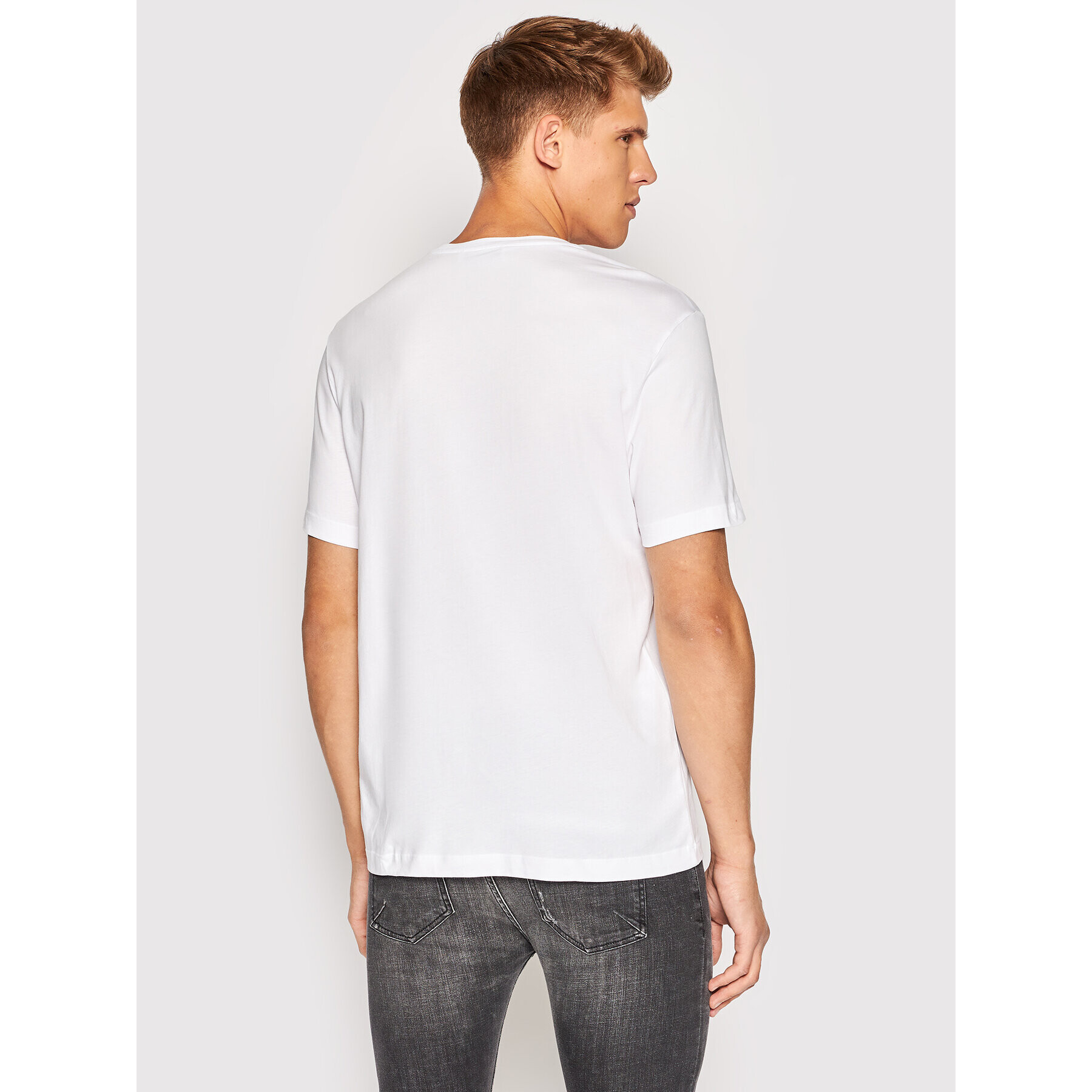 Trussardi Тишърт Logo Print 52T00631 Бял Regular Fit - Pepit.bg
