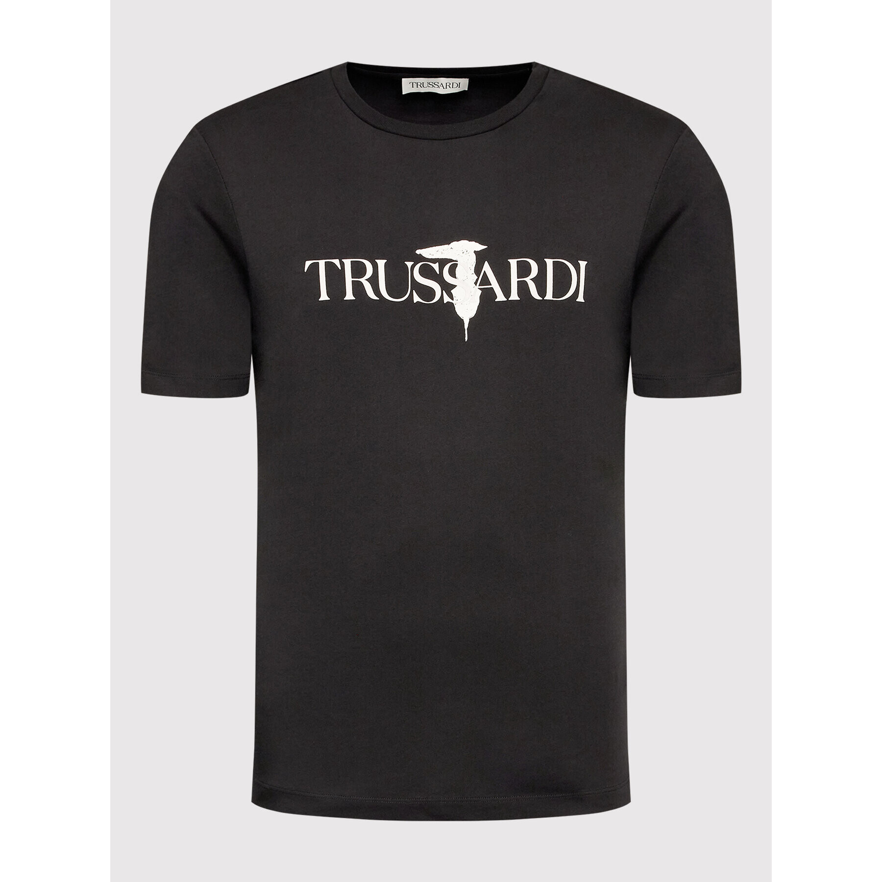 Trussardi Тишърт Logo Print 52T00631 Черен Regular Fit - Pepit.bg