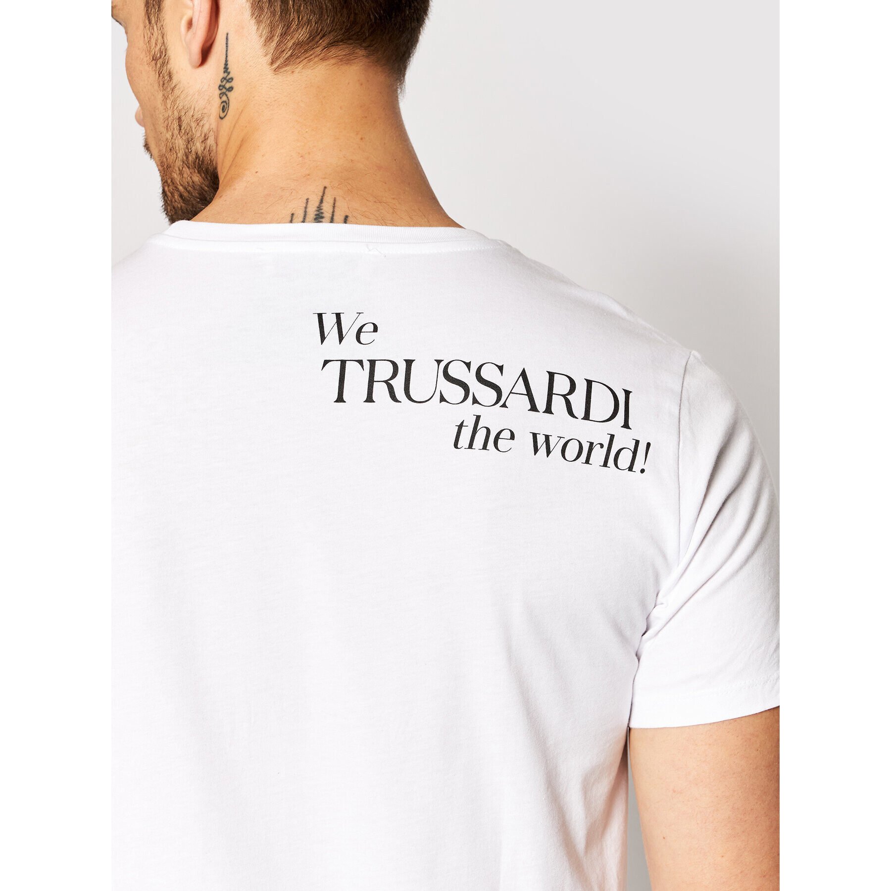 Trussardi Тишърт Print 52T00532 Бял Regular Fit - Pepit.bg