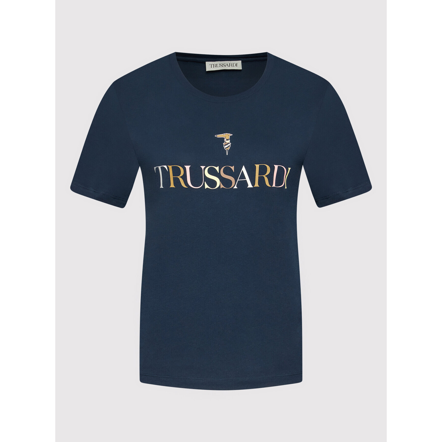 Trussardi Тишърт Printed Logo 56T00442 Тъмносин Regular Fit - Pepit.bg