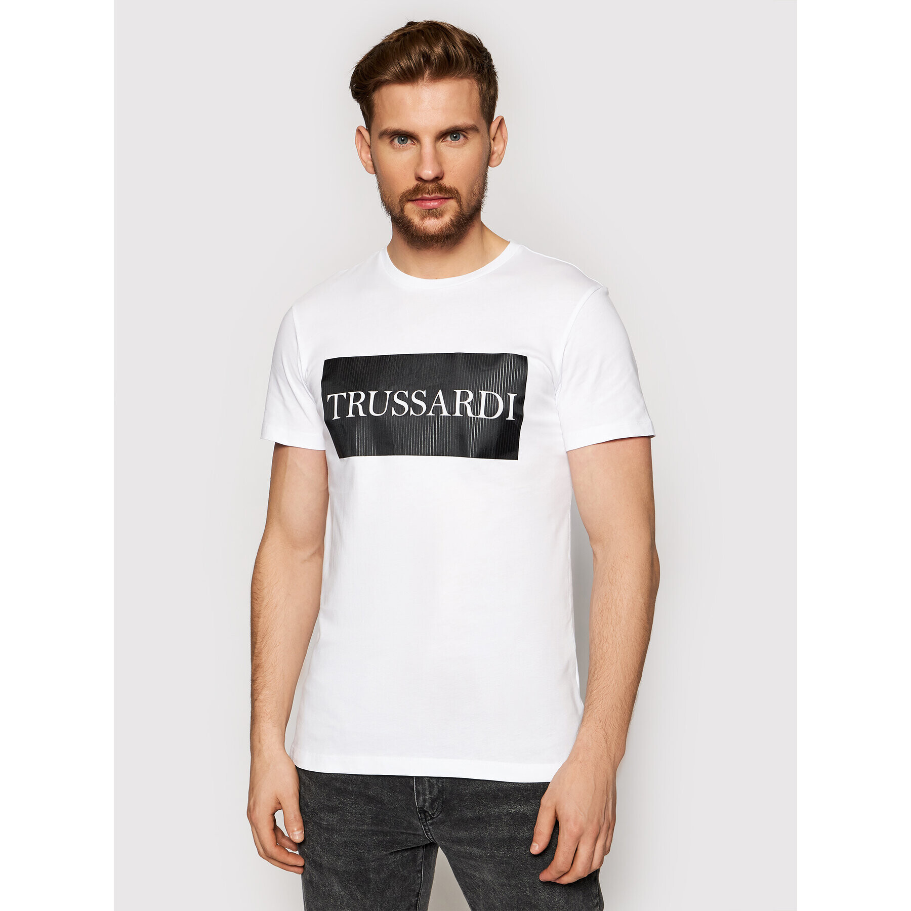 Trussardi Тишърт Pure 52T00500 Бял Regular Fit - Pepit.bg