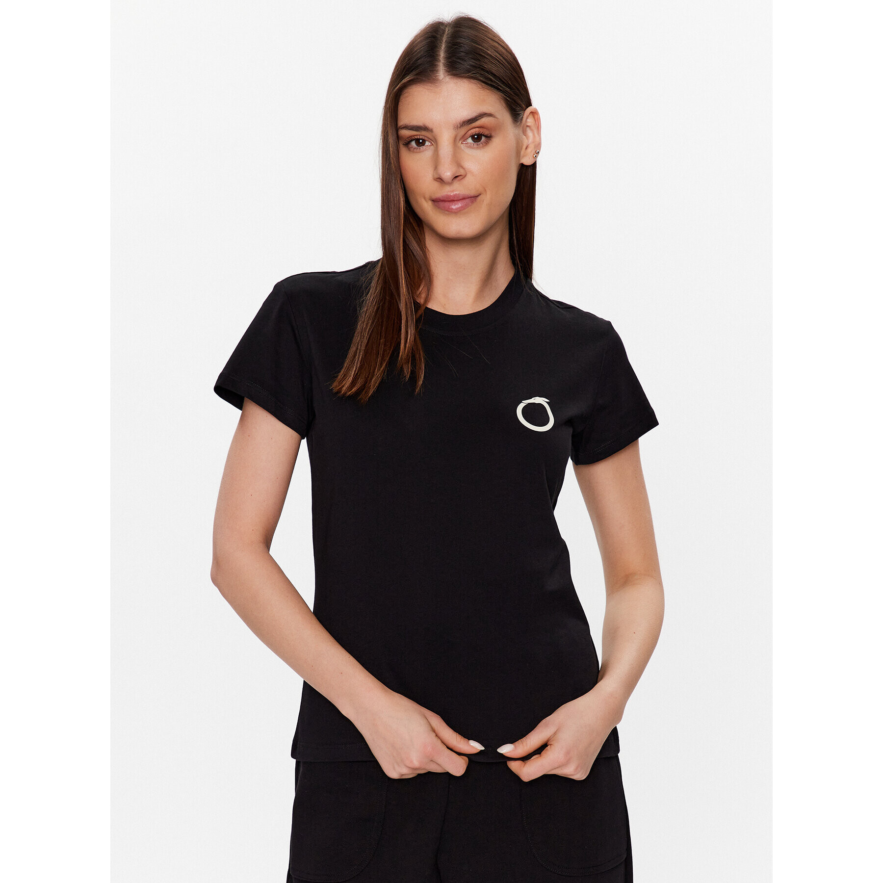 Trussardi Тишърт Small Greyhound 56T00538 Черен Regular Fit - Pepit.bg