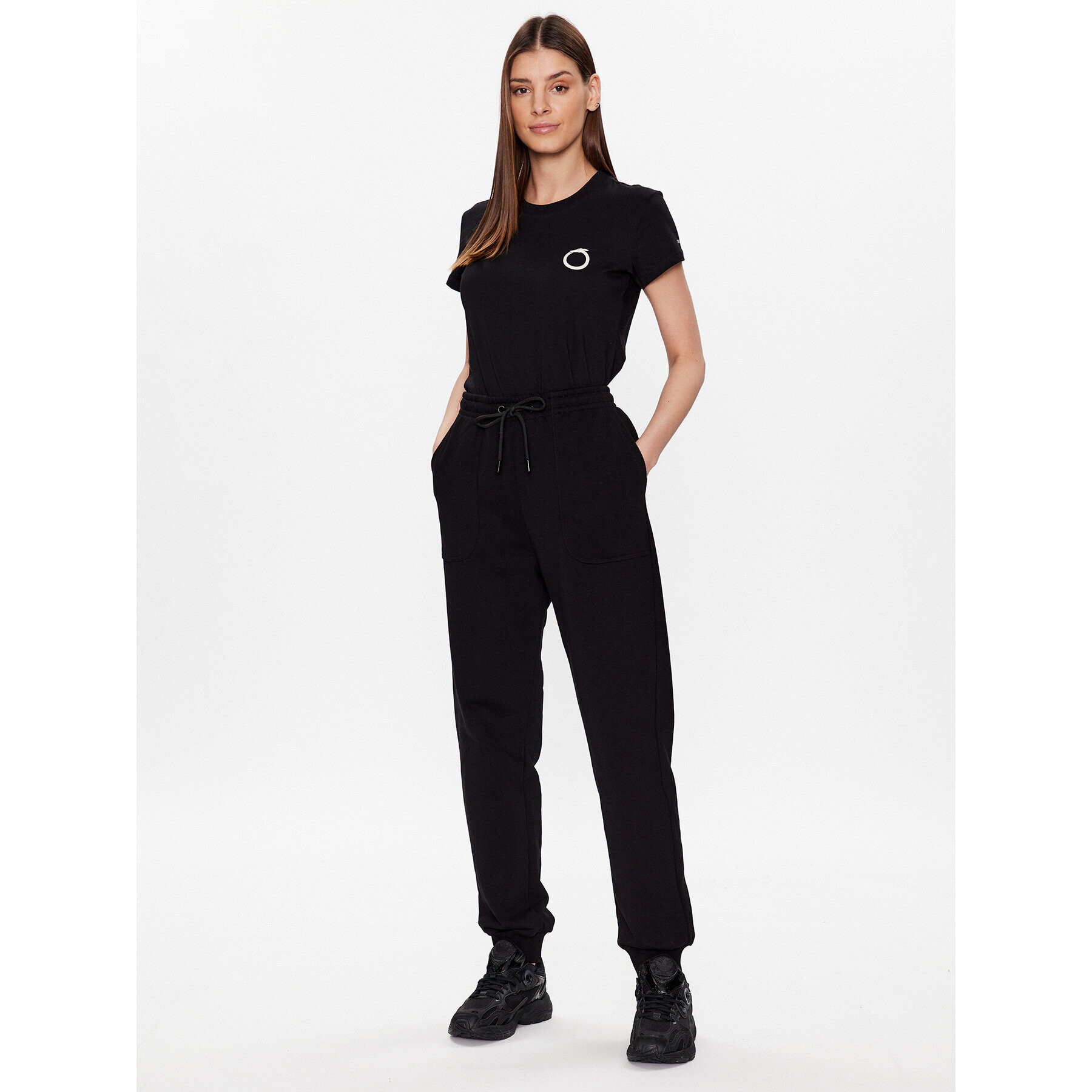 Trussardi Тишърт Small Greyhound 56T00538 Черен Regular Fit - Pepit.bg