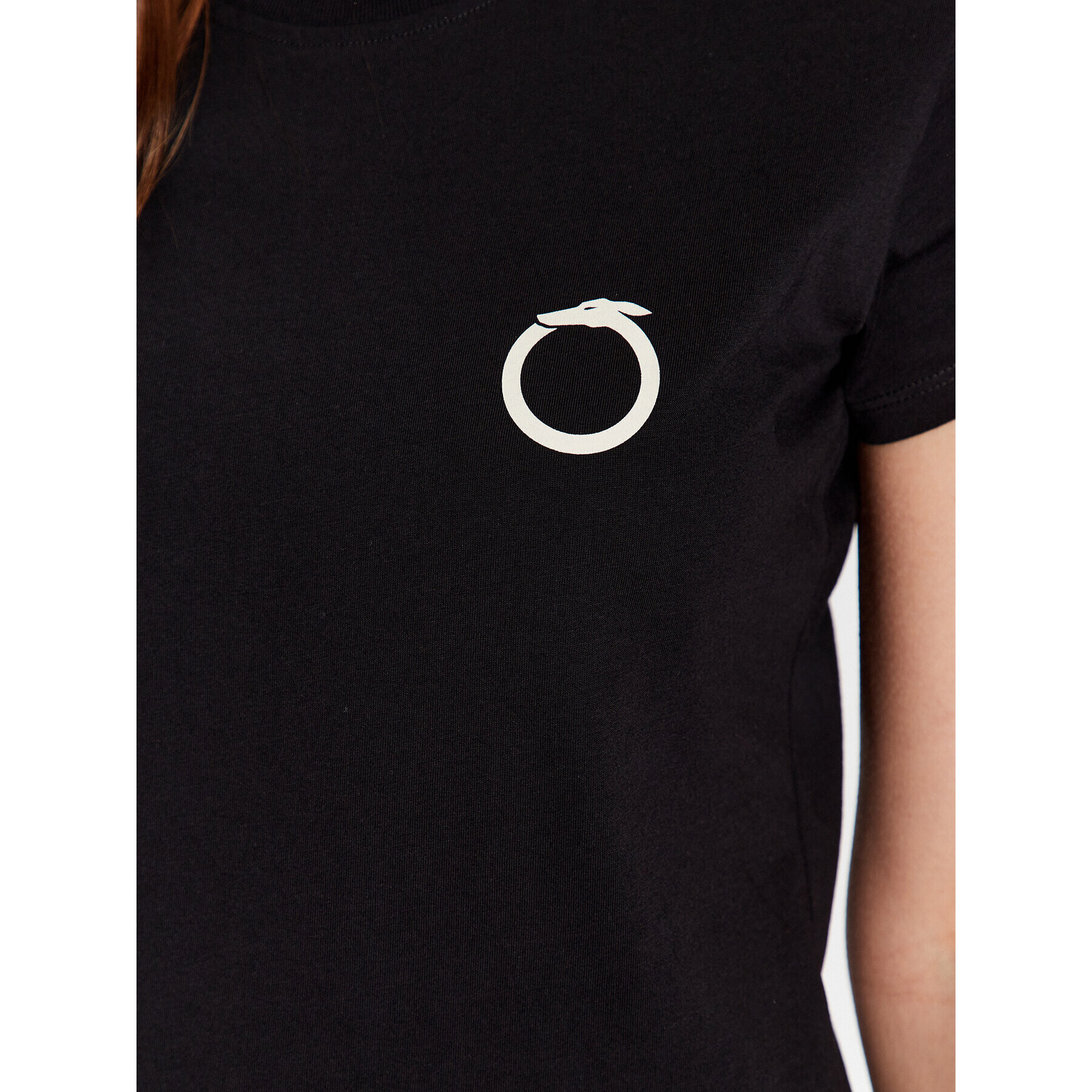 Trussardi Тишърт Small Greyhound 56T00538 Черен Regular Fit - Pepit.bg