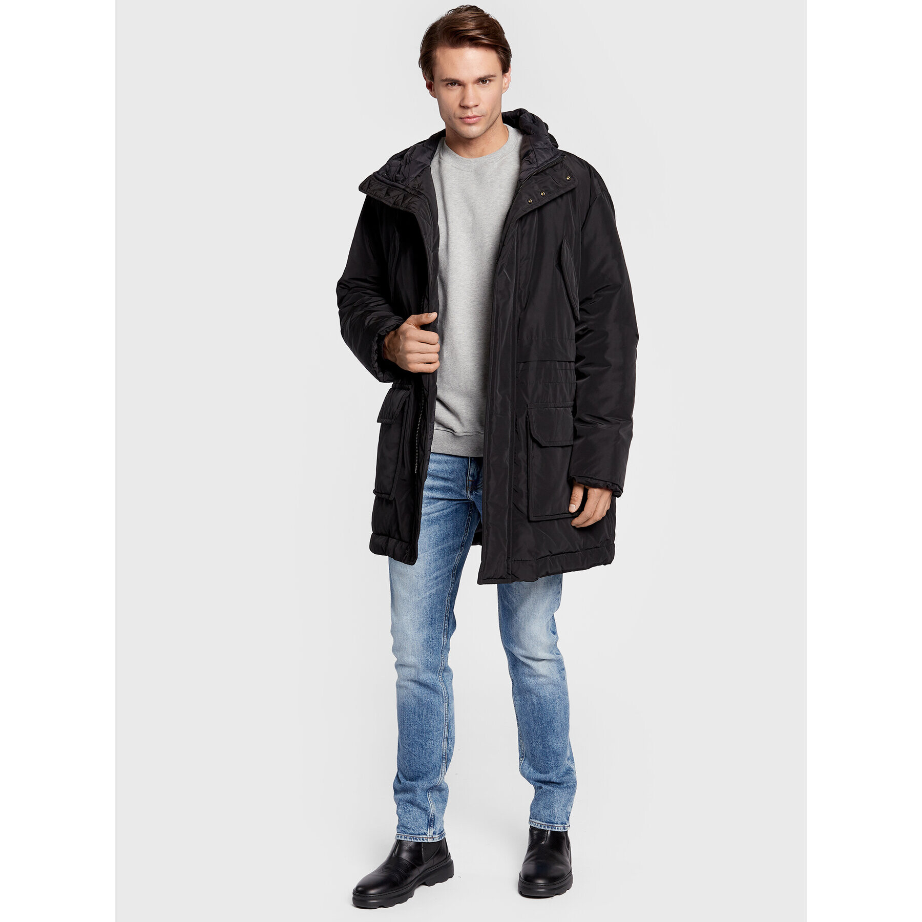 Trussardi Зимно яке 52S00745 Черен Regular Fit - Pepit.bg