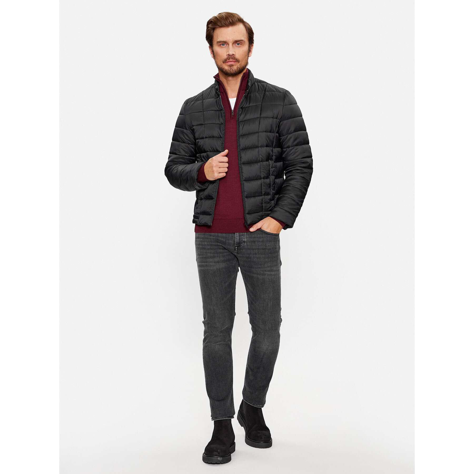 Trussardi Зимно яке 52S00906 Черен Regular Fit - Pepit.bg