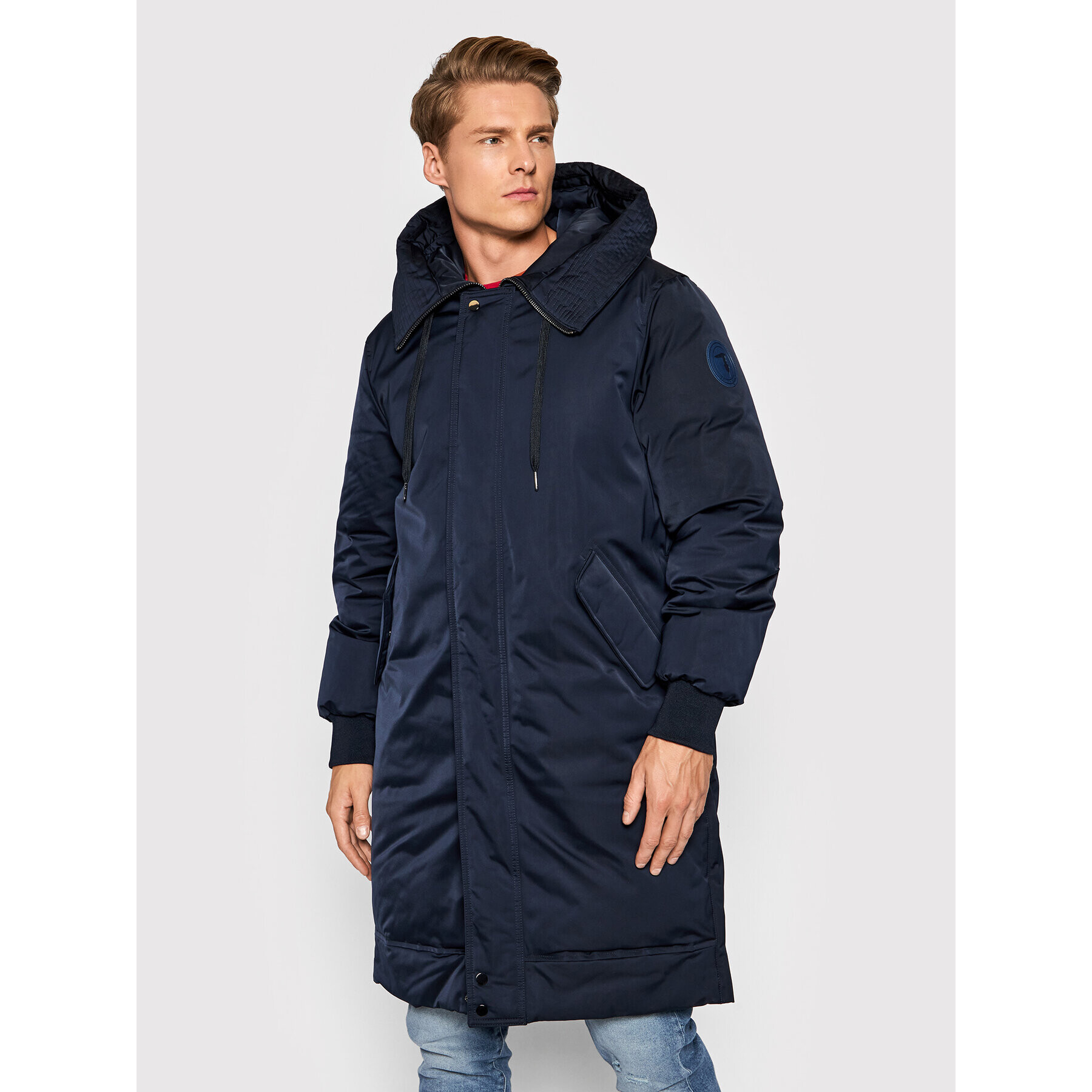 Trussardi Зимно яке Tecno 52S00614 Тъмносин Regular Fit - Pepit.bg