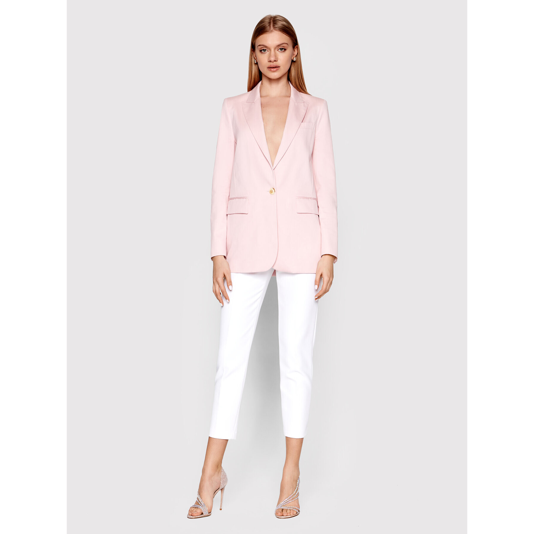 TWINSET Сако 221TP2651 Розов Regular Fit - Pepit.bg