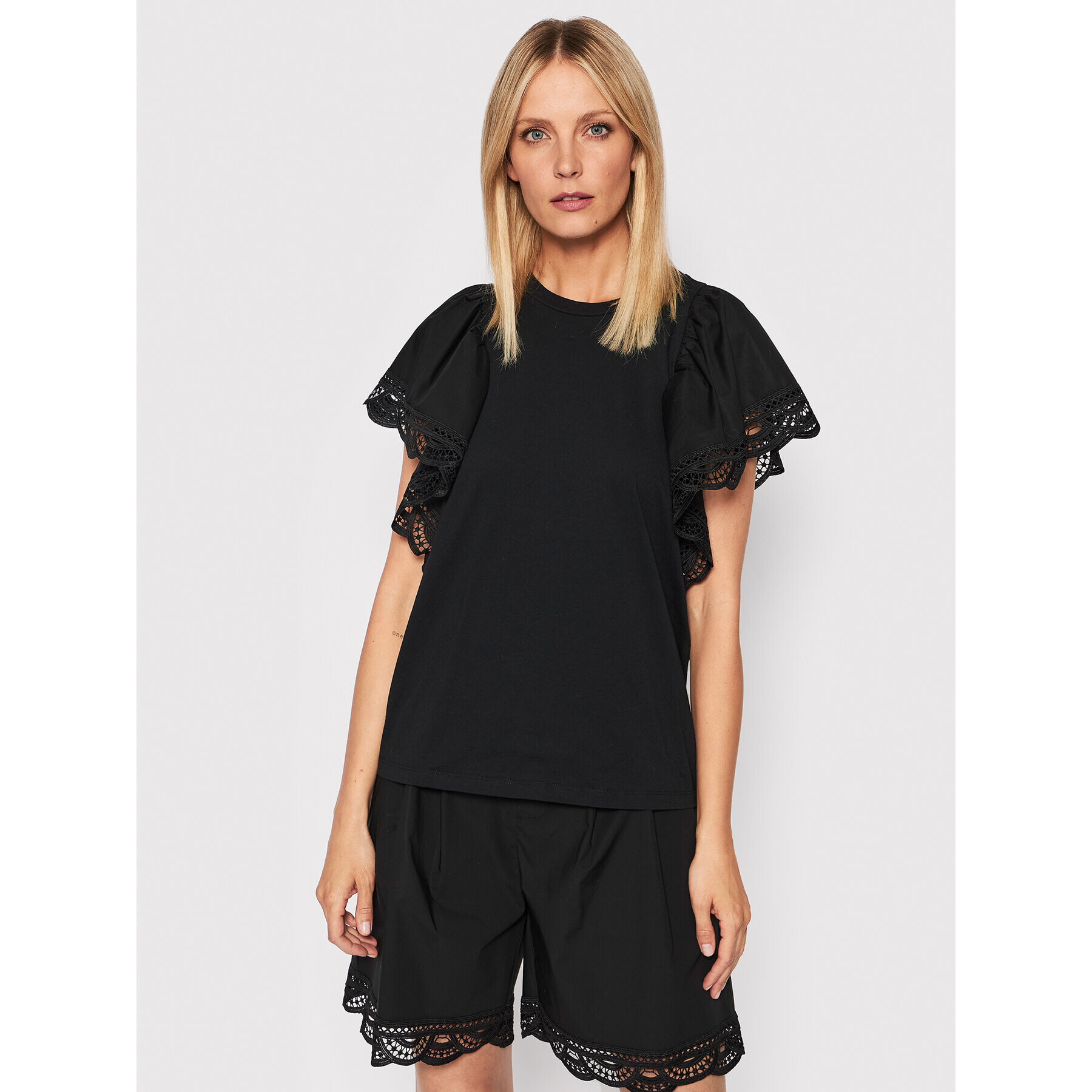 TWINSET Блуза 221TT2141 Черен Regular Fit - Pepit.bg