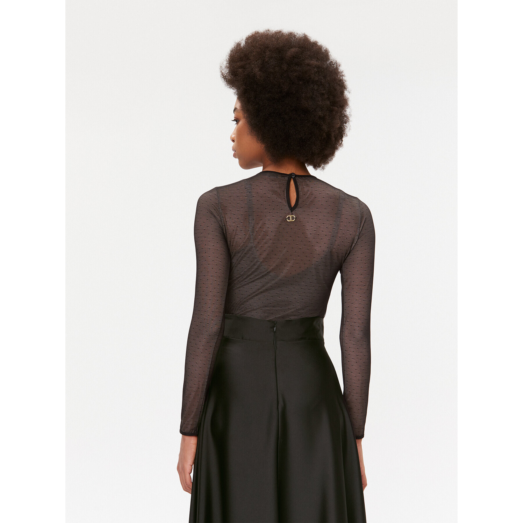 TWINSET Боди 232TT2480 Черен Slim Fit - Pepit.bg