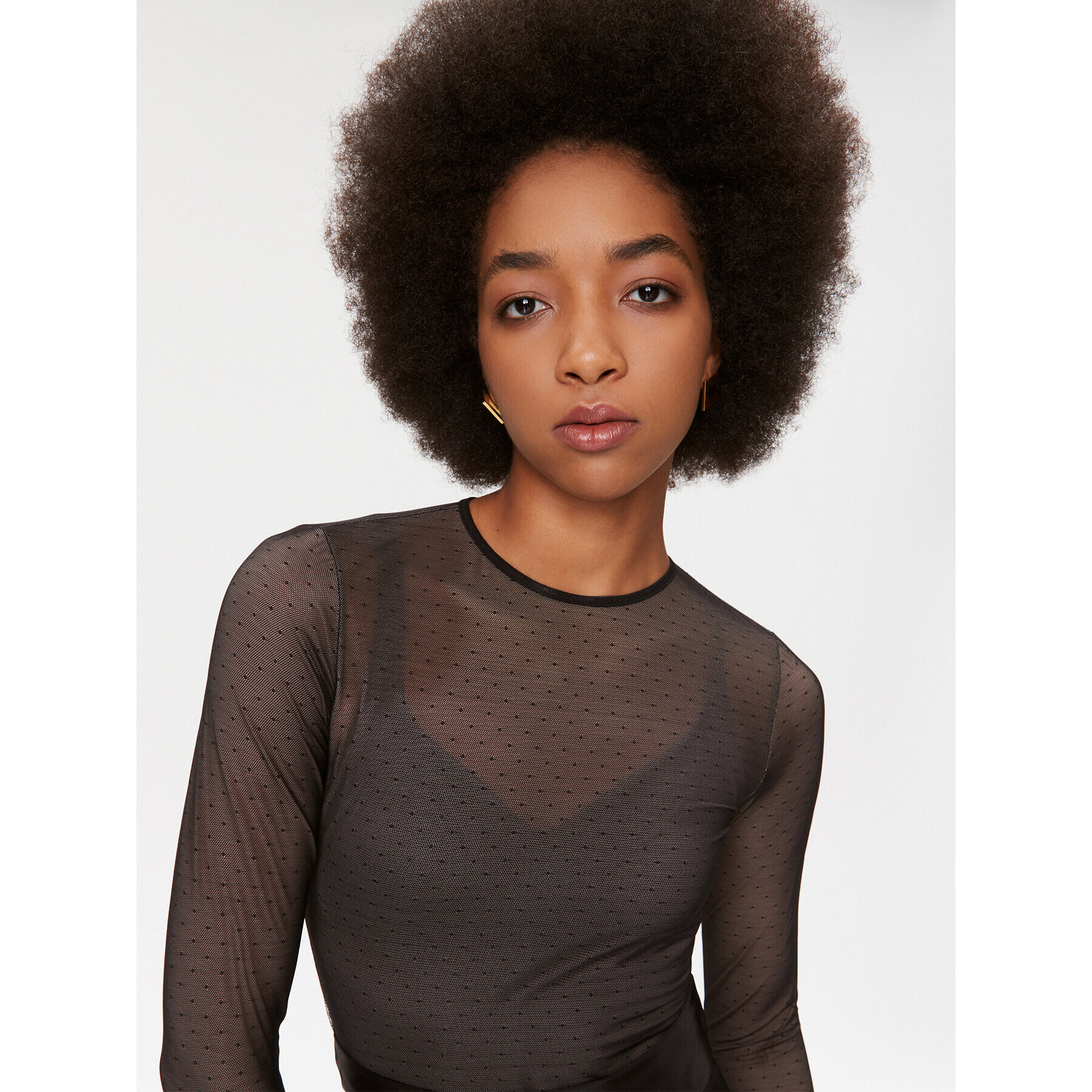 TWINSET Боди 232TT2480 Черен Slim Fit - Pepit.bg