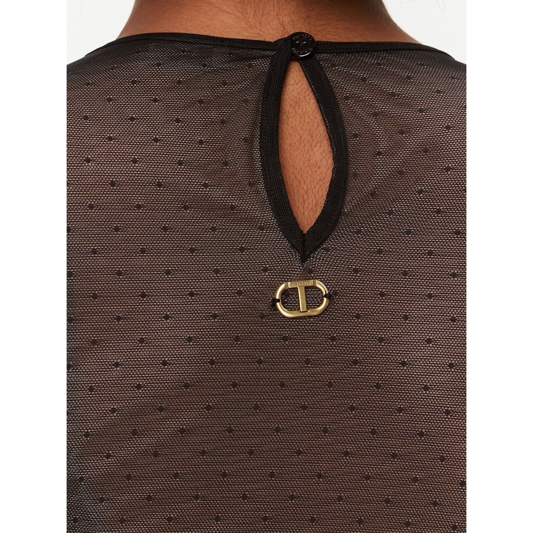 TWINSET Боди 232TT2480 Черен Slim Fit - Pepit.bg