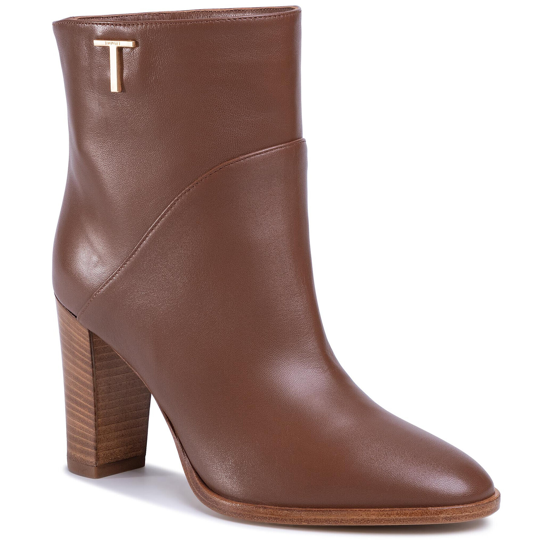 TWINSET Боти Tronchetto 202TCT082 Кафяв - Pepit.bg