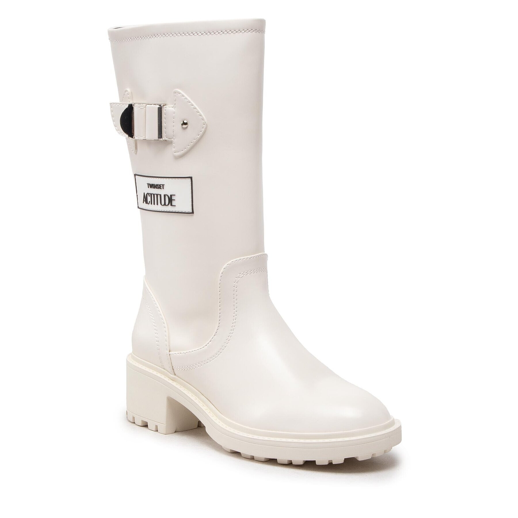 TWINSET Ботуши Biker 222ACP282 Бял - Pepit.bg