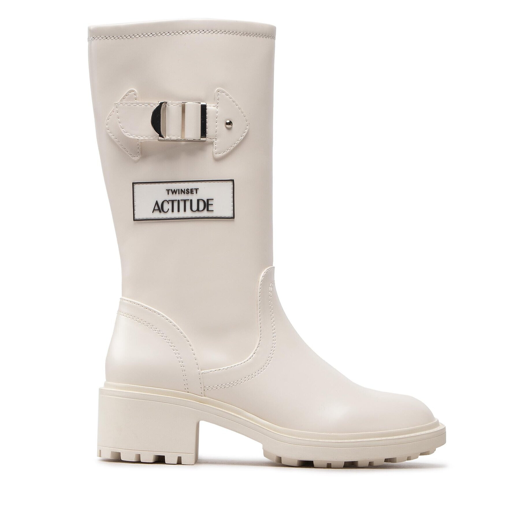 TWINSET Ботуши Biker 222ACP282 Бял - Pepit.bg