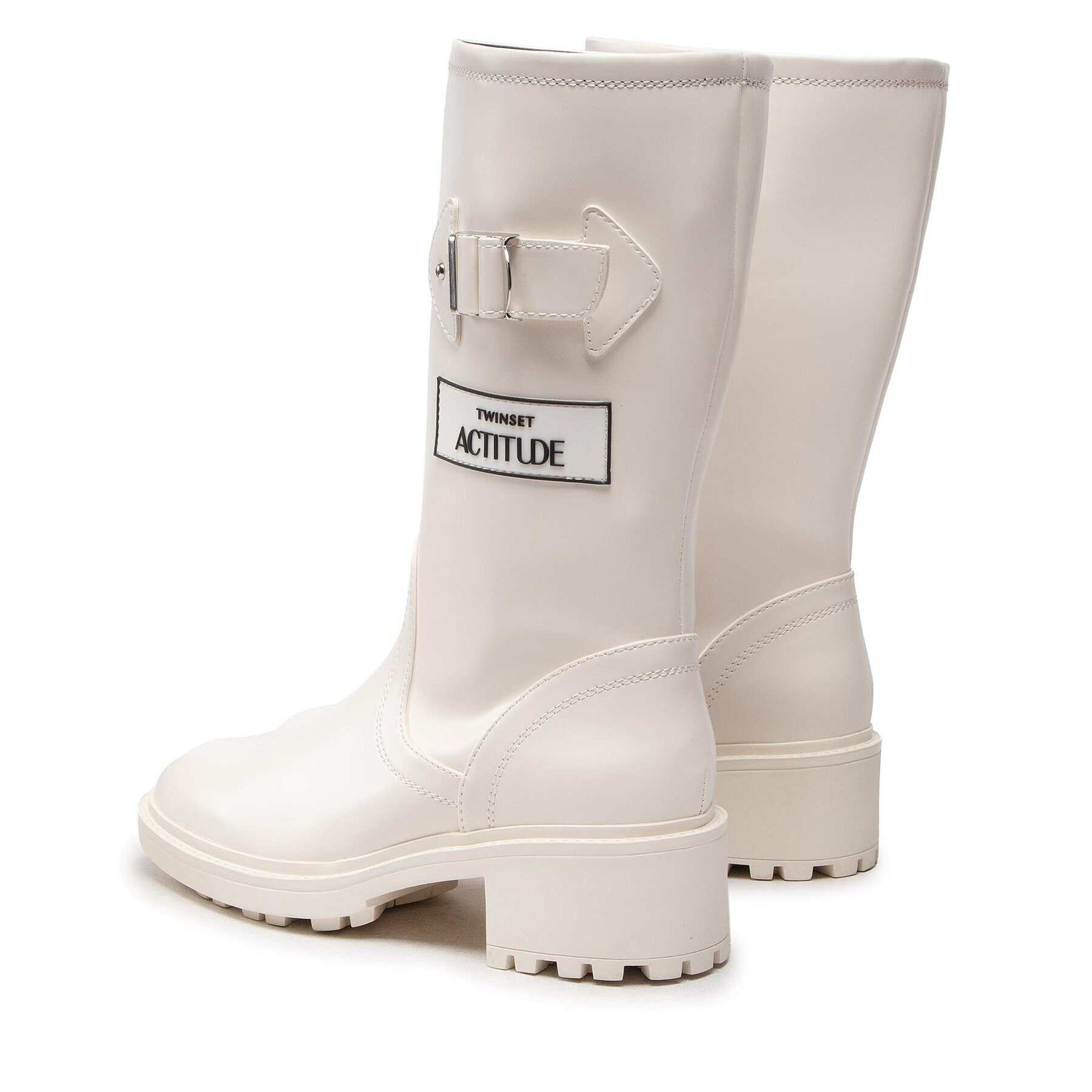 TWINSET Ботуши Biker 222ACP282 Бял - Pepit.bg