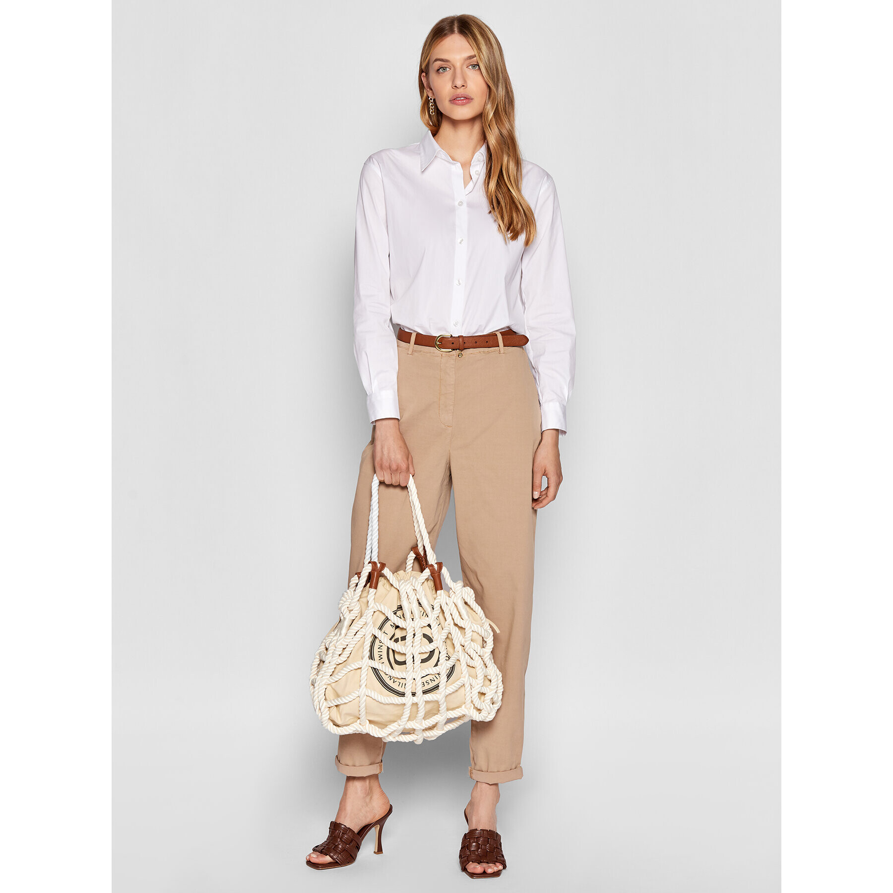 TWINSET Дамска чанта 221TD8150 Бежов - Pepit.bg