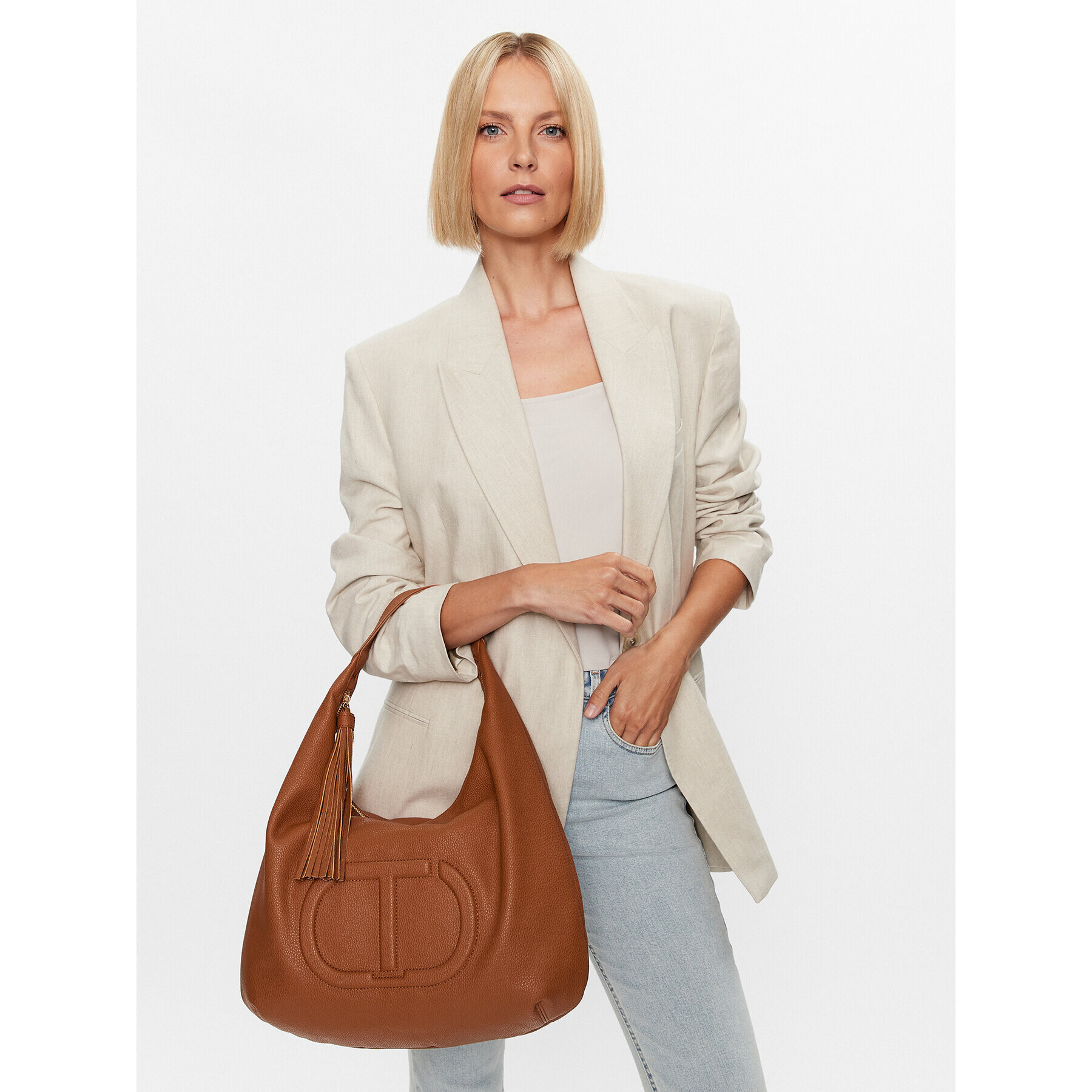 TWINSET Дамска чанта 231TD8150 Кафяв - Pepit.bg