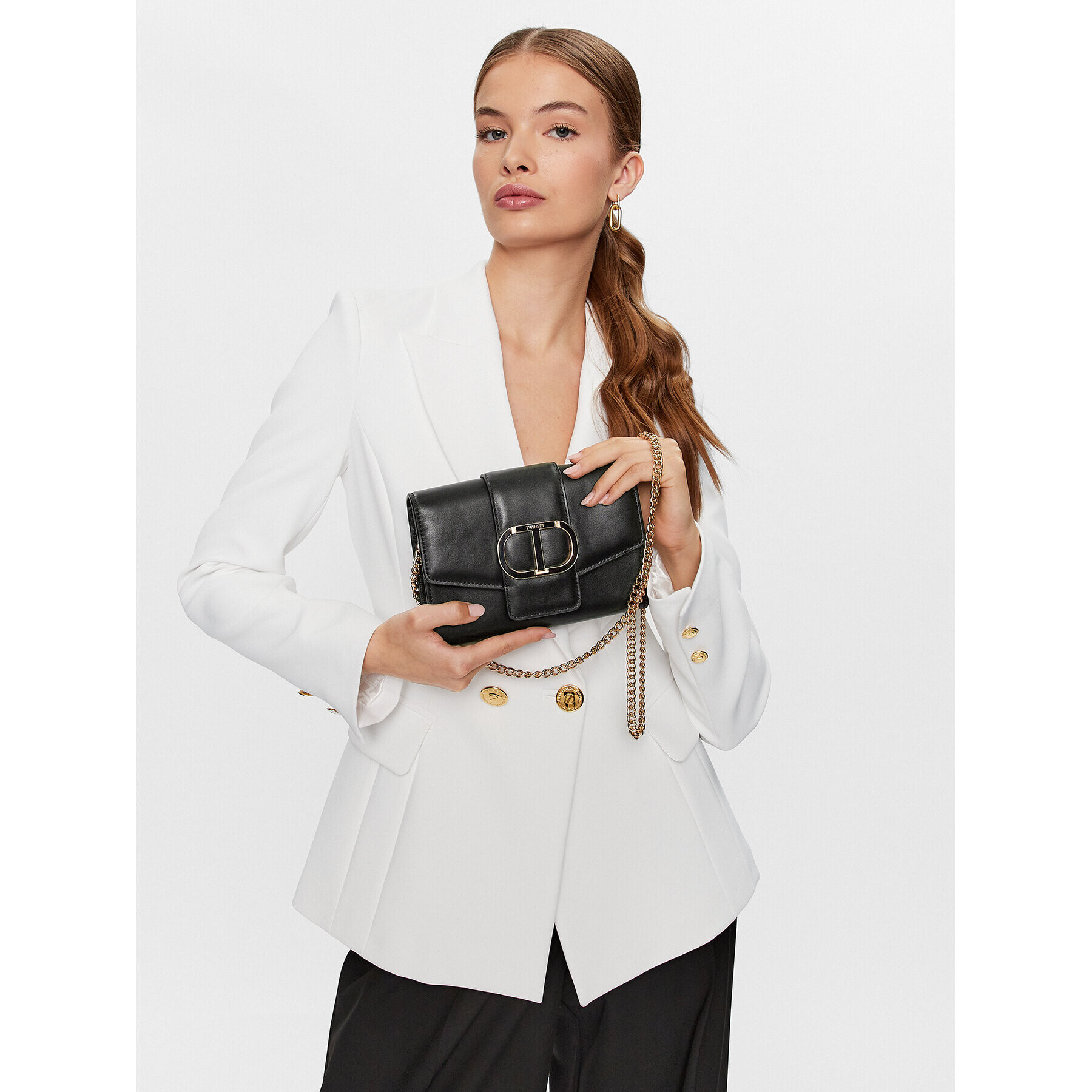 TWINSET Дамска чанта 231TD8442 Черен - Pepit.bg