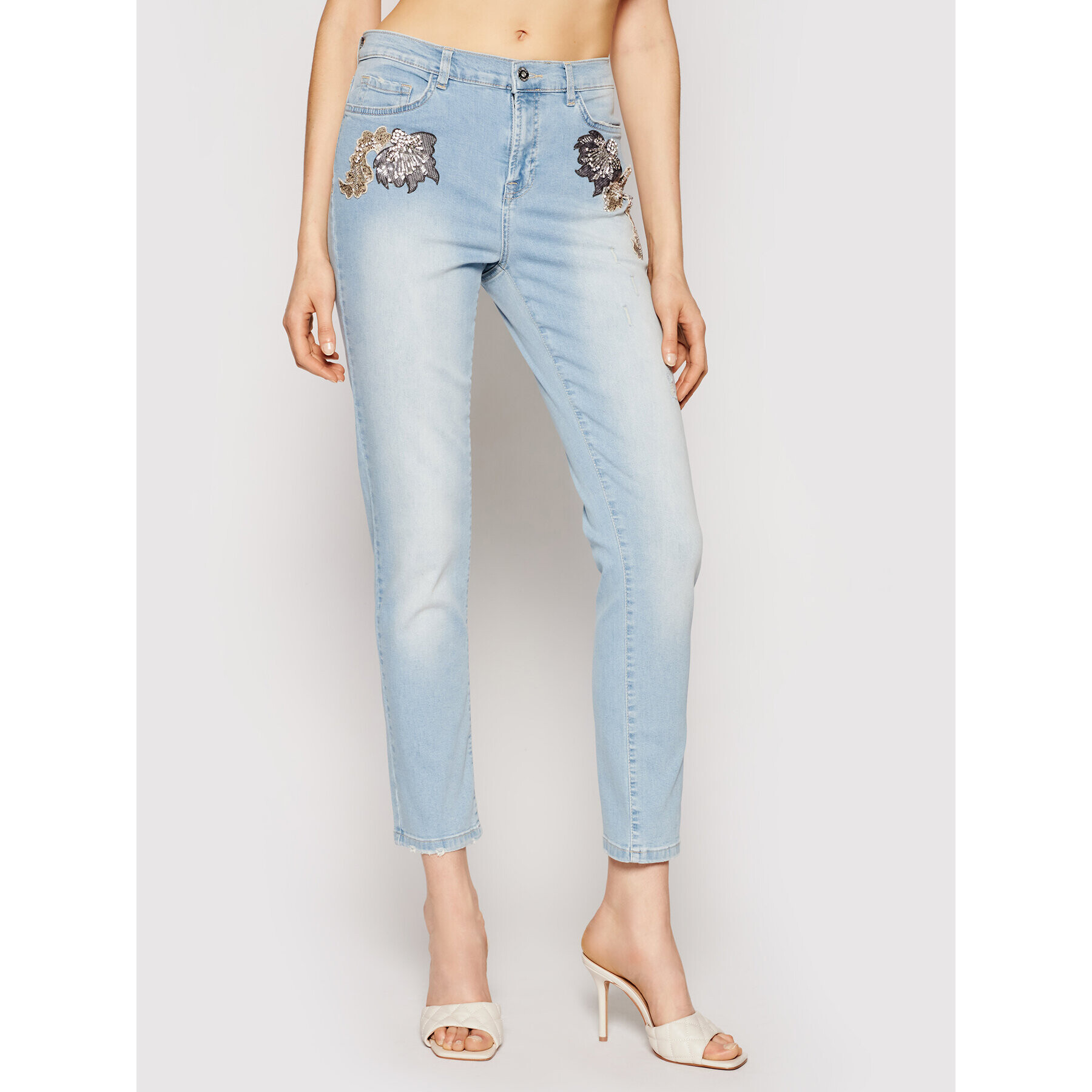 TWINSET Дънки 211MT2640 Син Boyfriend Fit - Pepit.bg