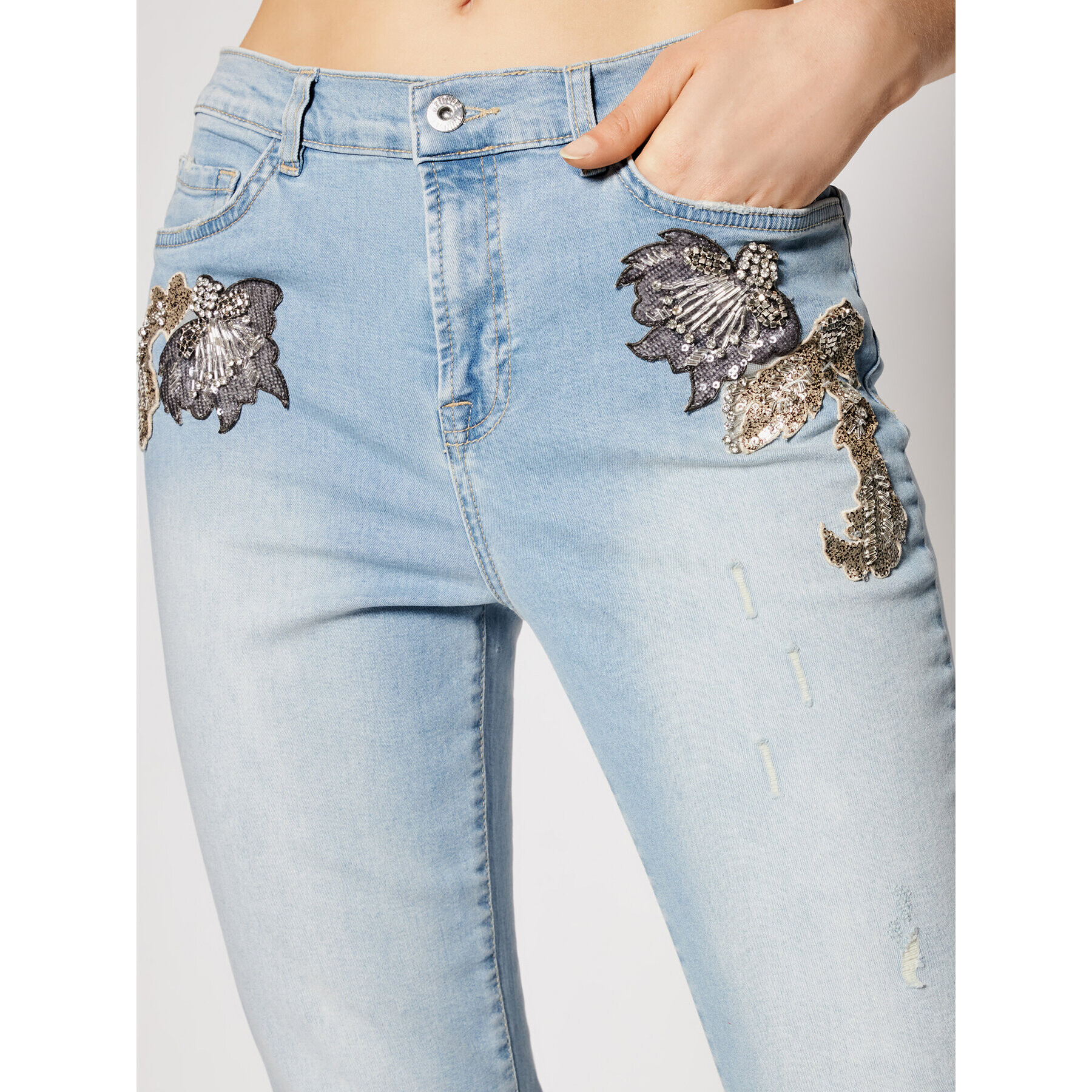 TWINSET Дънки 211MT2640 Син Boyfriend Fit - Pepit.bg