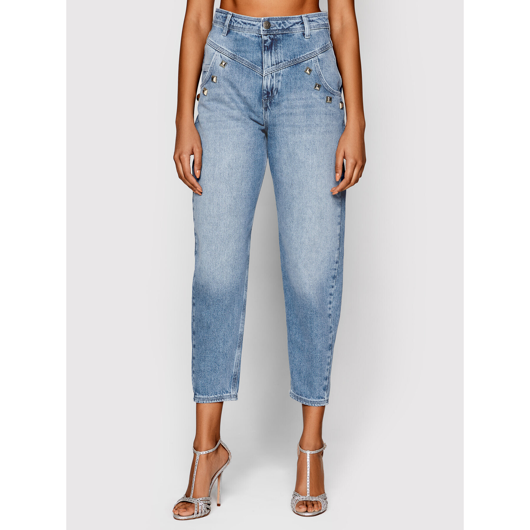 TWINSET Дънки 221TP2101 Тъмносин Relaxed Fit - Pepit.bg