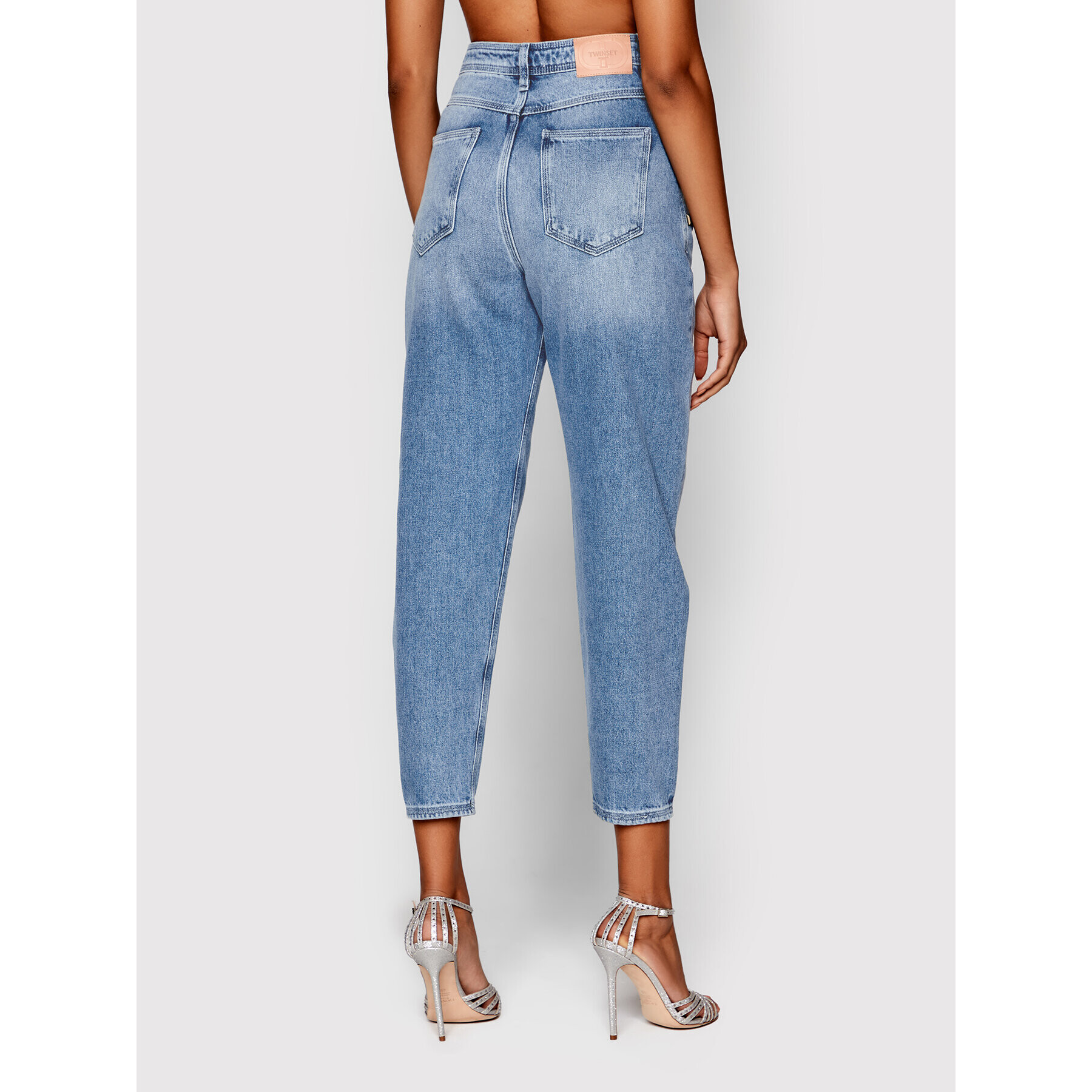 TWINSET Дънки 221TP2101 Тъмносин Relaxed Fit - Pepit.bg