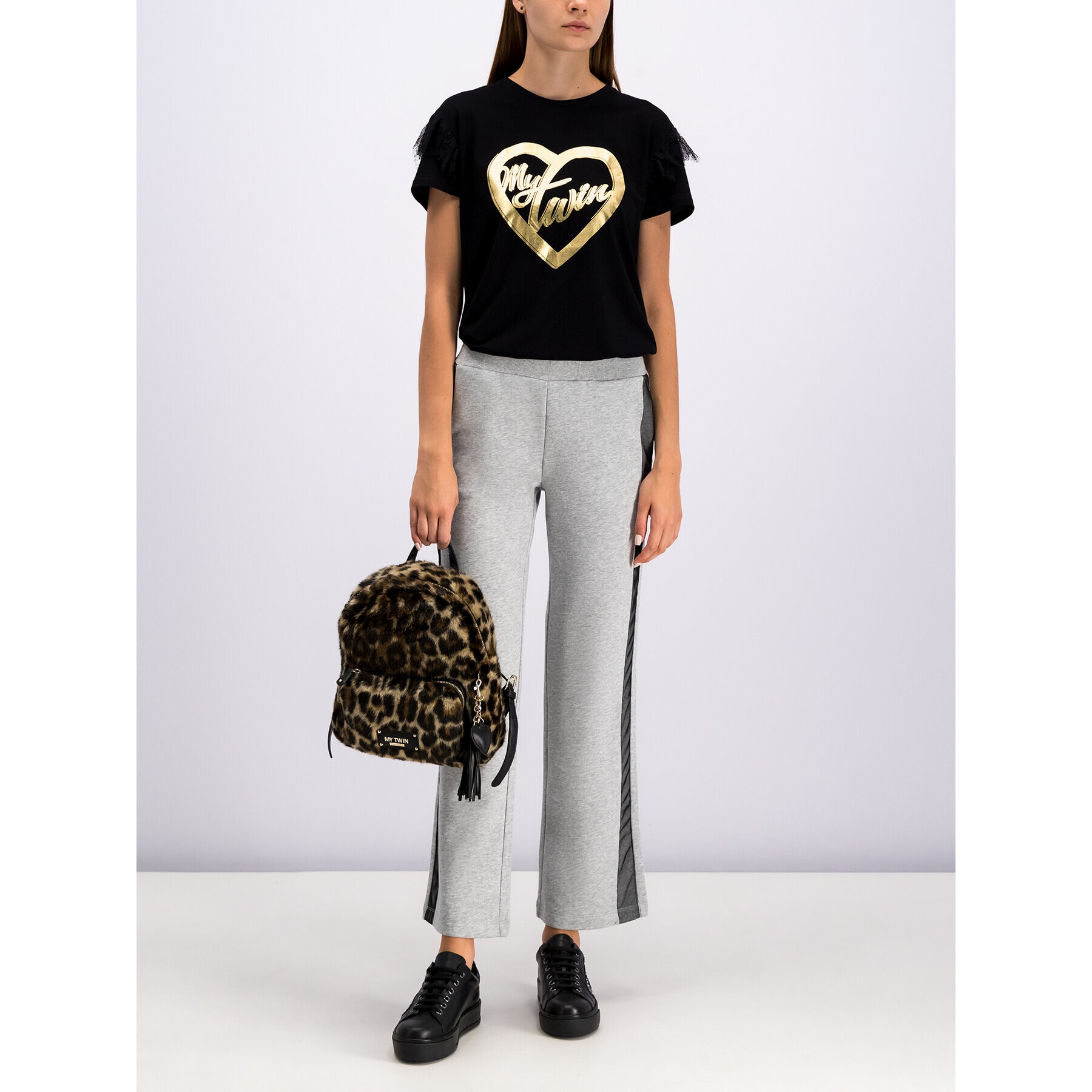 TWINSET Долнище анцуг 192LI2TDD Сив Regular Fit - Pepit.bg