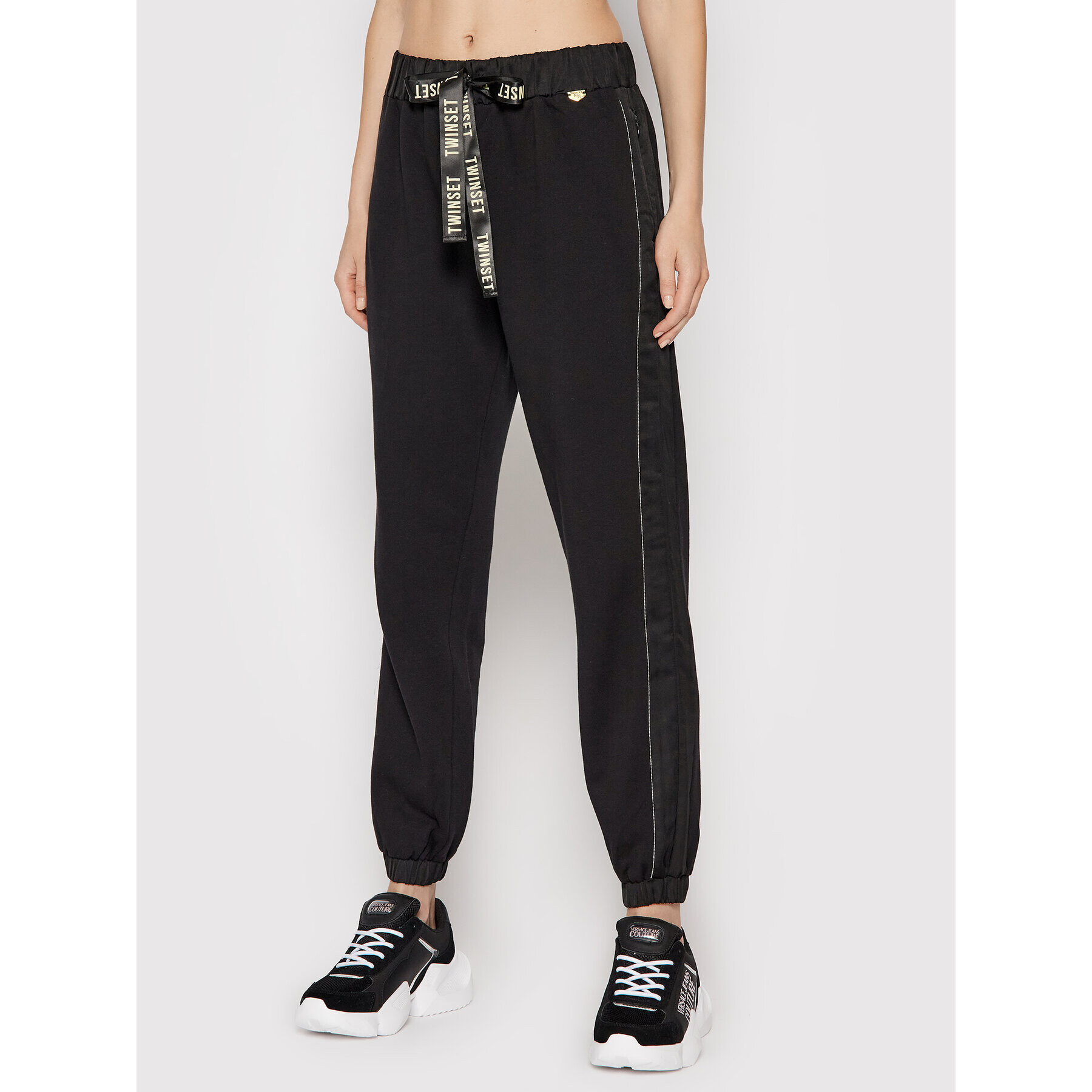 TWINSET Долнище анцуг 212LI2SCC Черен Regular Fit - Pepit.bg