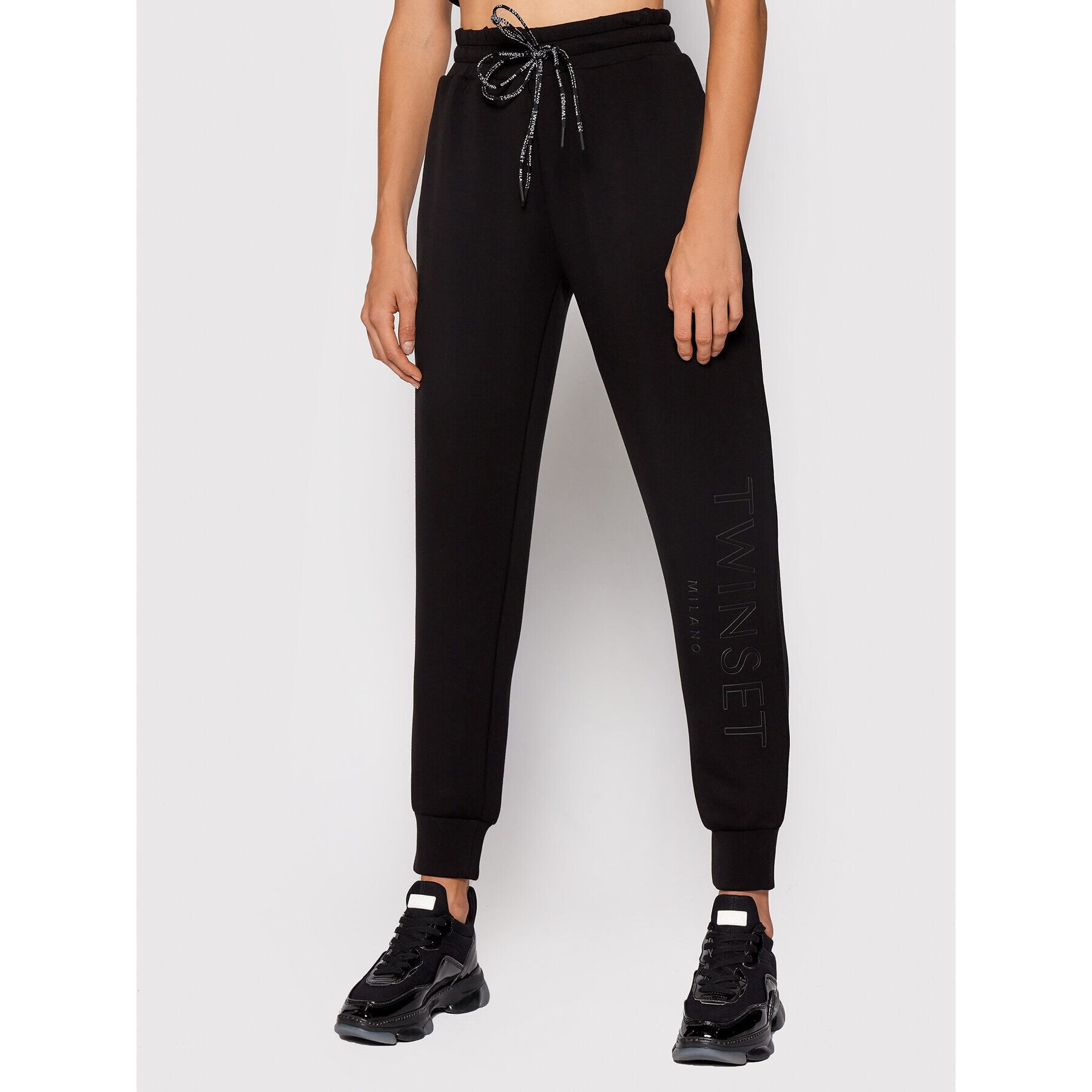 TWINSET Долнище анцуг 212TT2091 Черен Regular Fit - Pepit.bg