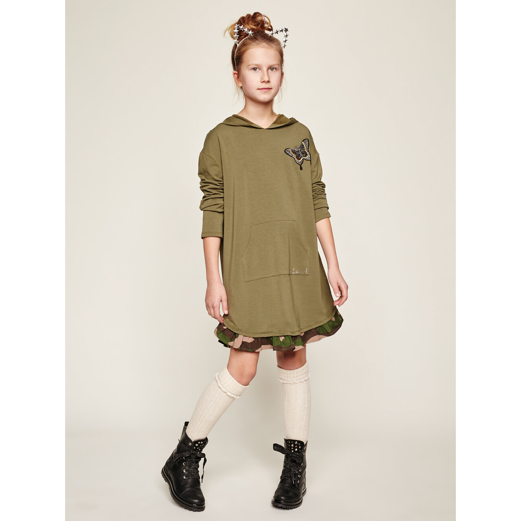 TWINSET Ежедневна рокля 192GJ2561 D Зелен Regular Fit - Pepit.bg
