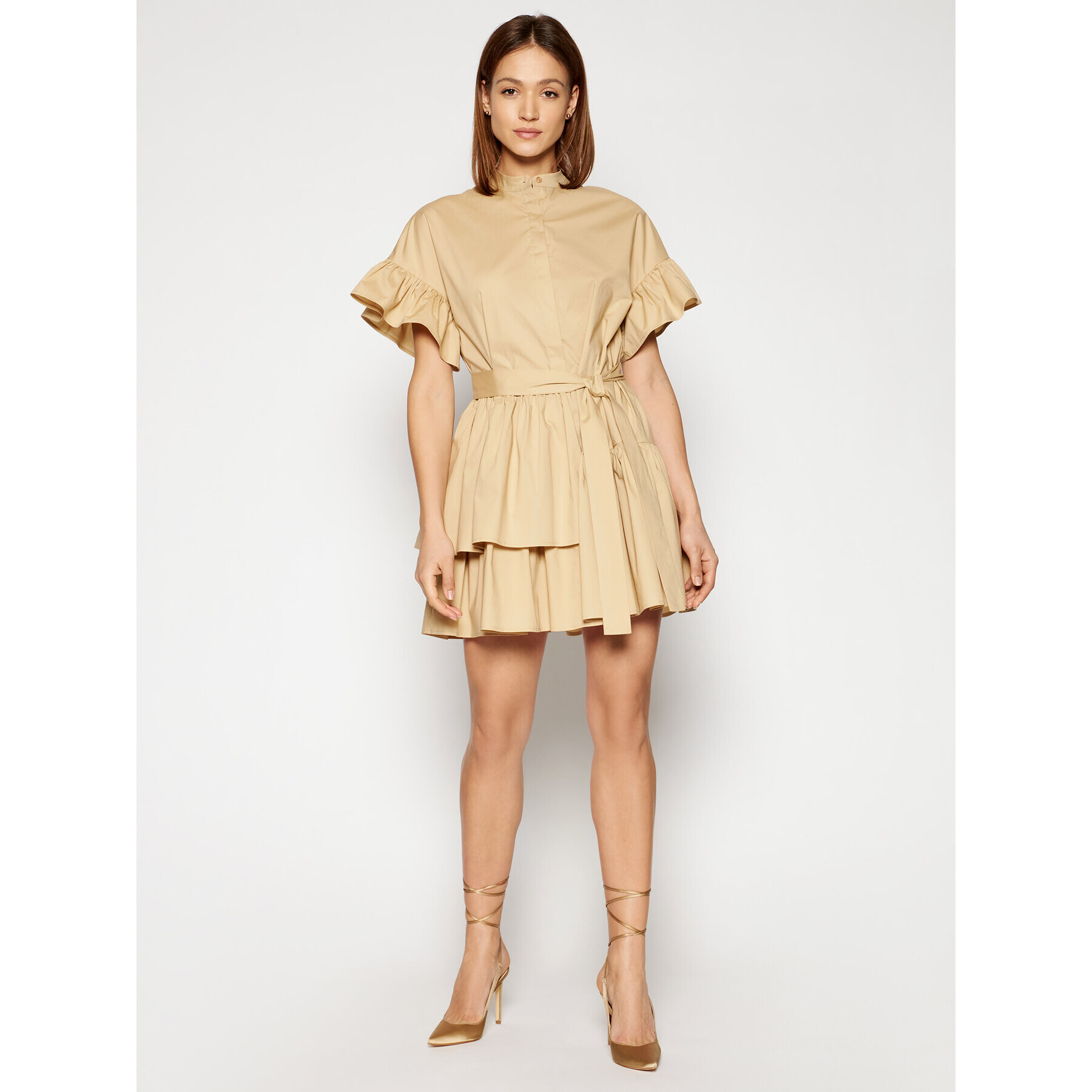 TWINSET Ежедневна рокля 211TT2459 Бежов Regular Fit - Pepit.bg