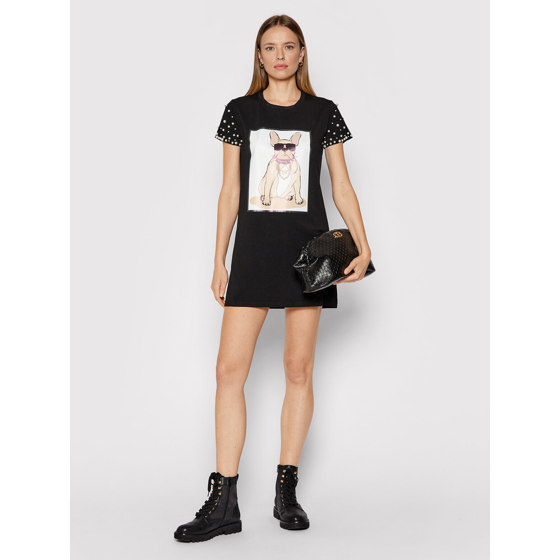 TWINSET Ежедневна рокля 212LI2TNN Черен Regular Fit - Pepit.bg