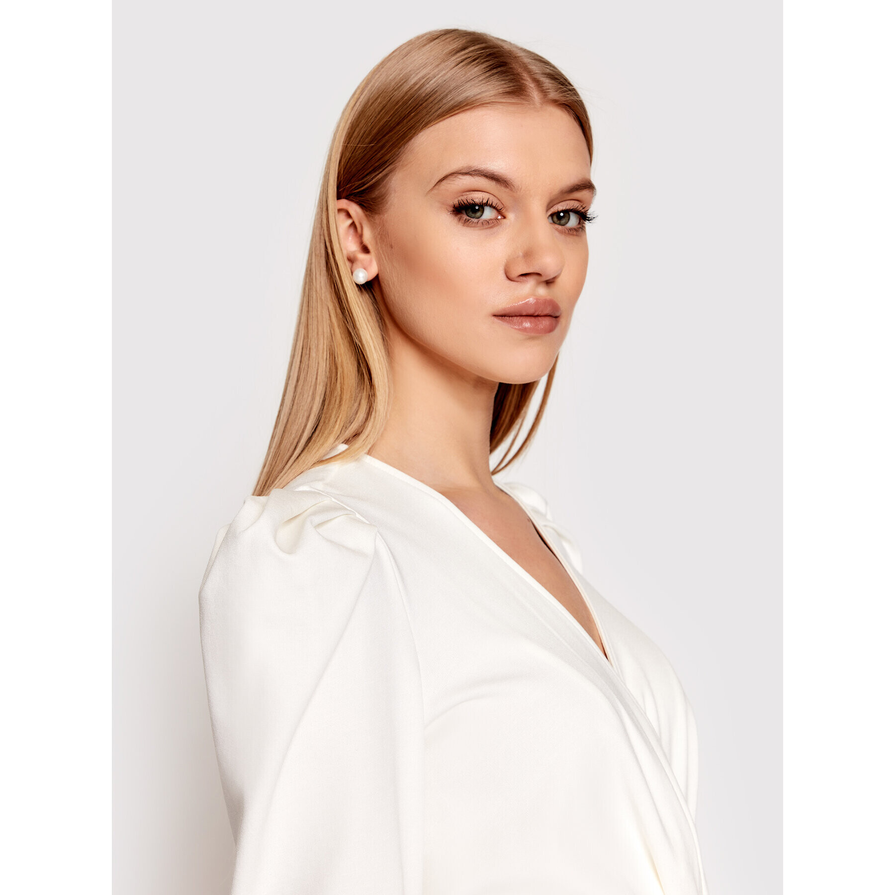 TWINSET Ежедневна рокля 221TP2372 Бял Regular Fit - Pepit.bg